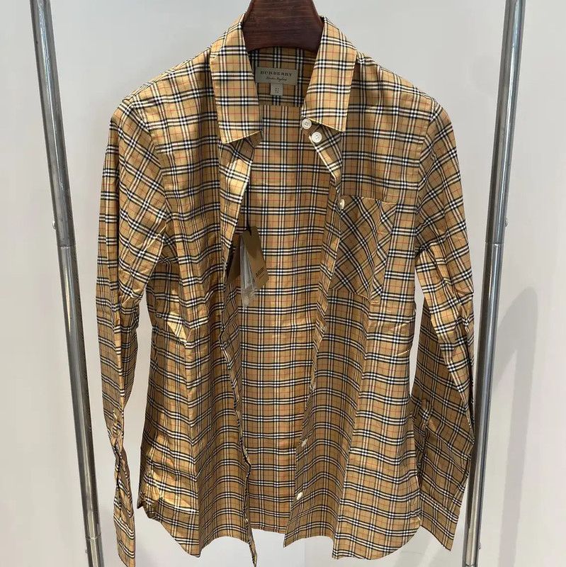Burberry Burberry Long Sleeve Brown Check Shirt Size S / US 4 / IT 40 - 1 Thumbnail