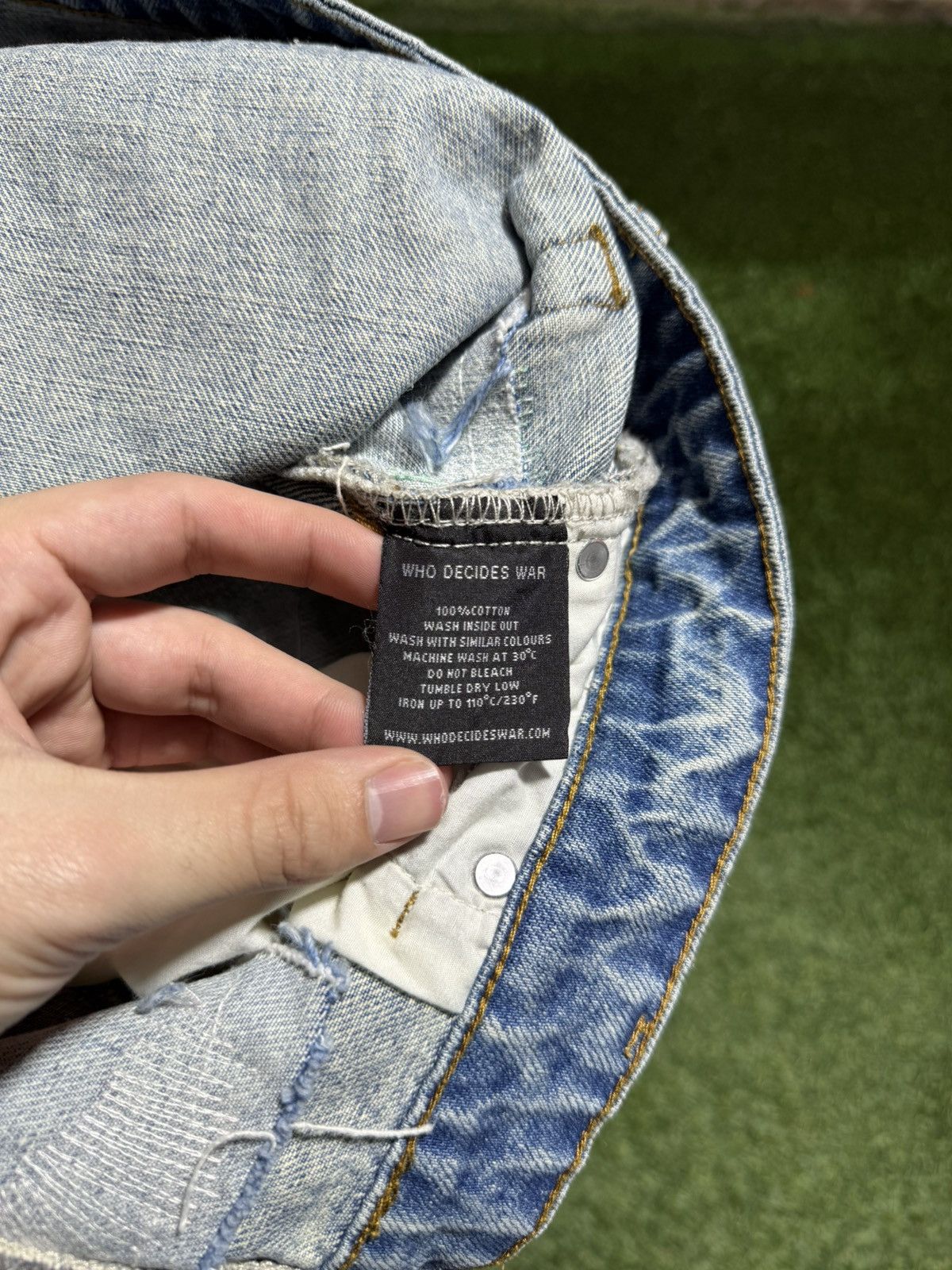 Who Decides War Who Decided War Side Embroidered Multicolor Denim Sz. 38 Size US 38 / EU 54 - 5 Thumbnail