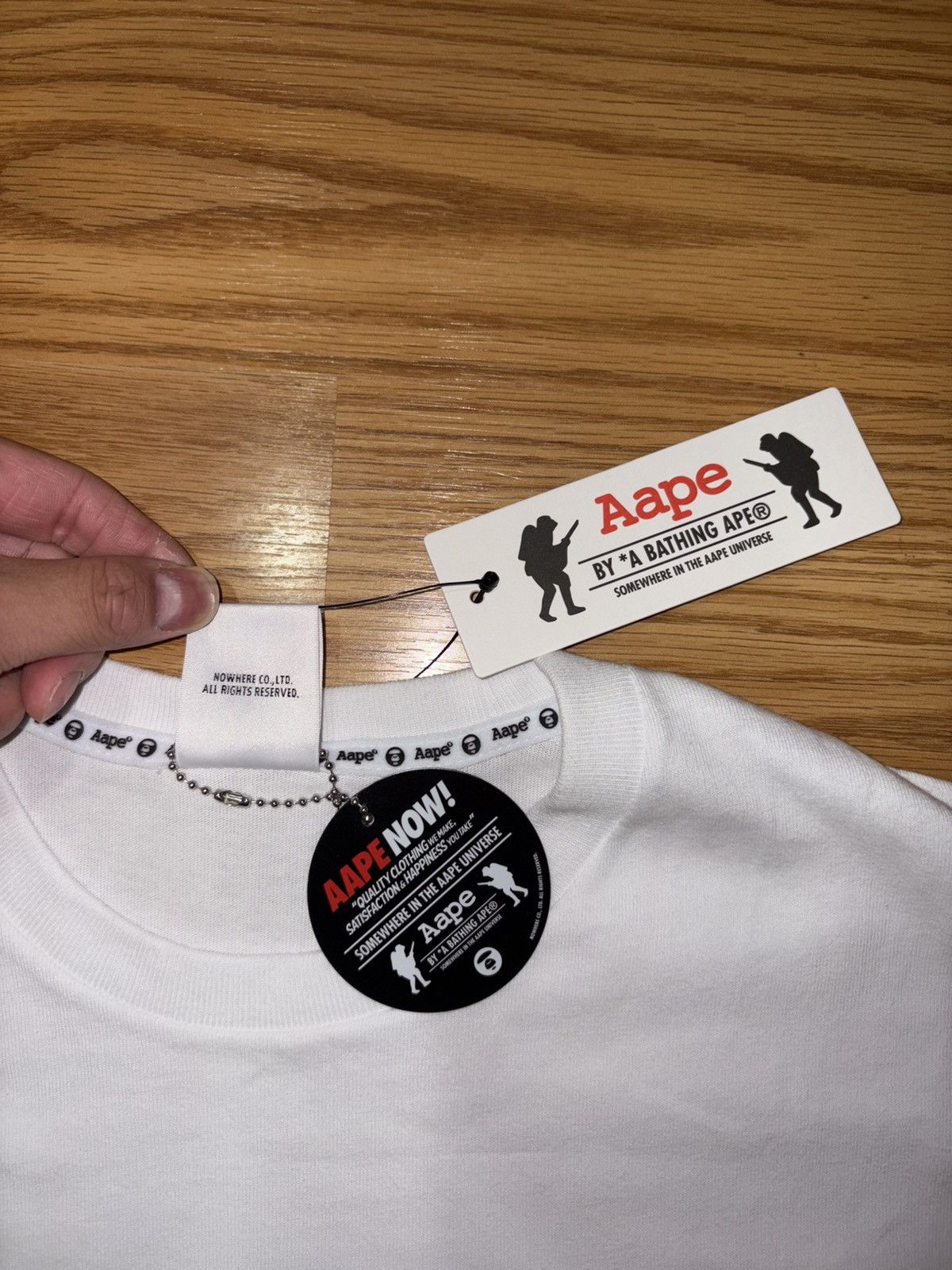 Aape A APE TEE White M1649XX Size US M / EU 48-50 / 2 - 4 Thumbnail