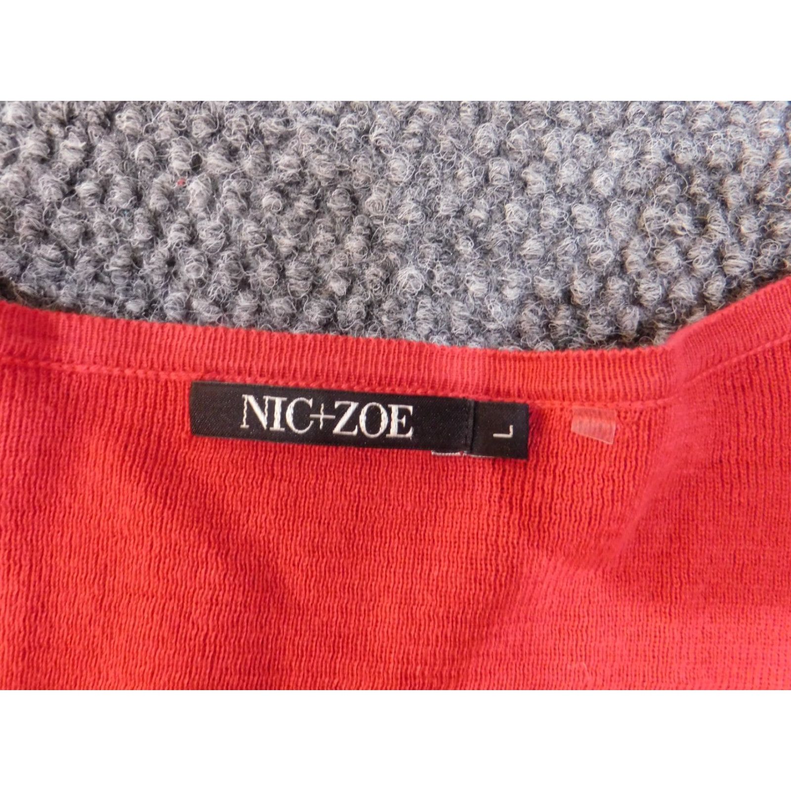 Vintage Zoe Sweater Cardigan Red Knit V-Neck Button Long Sleeve Womens L Cotton Stretch Modern Regular Size L / US 10 / IT 46 - 4 Thumbnail