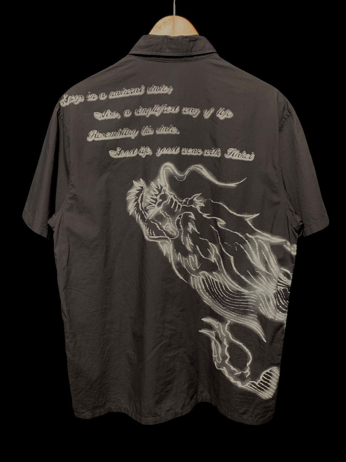 Vintage Kakej poem dragon japan shirt