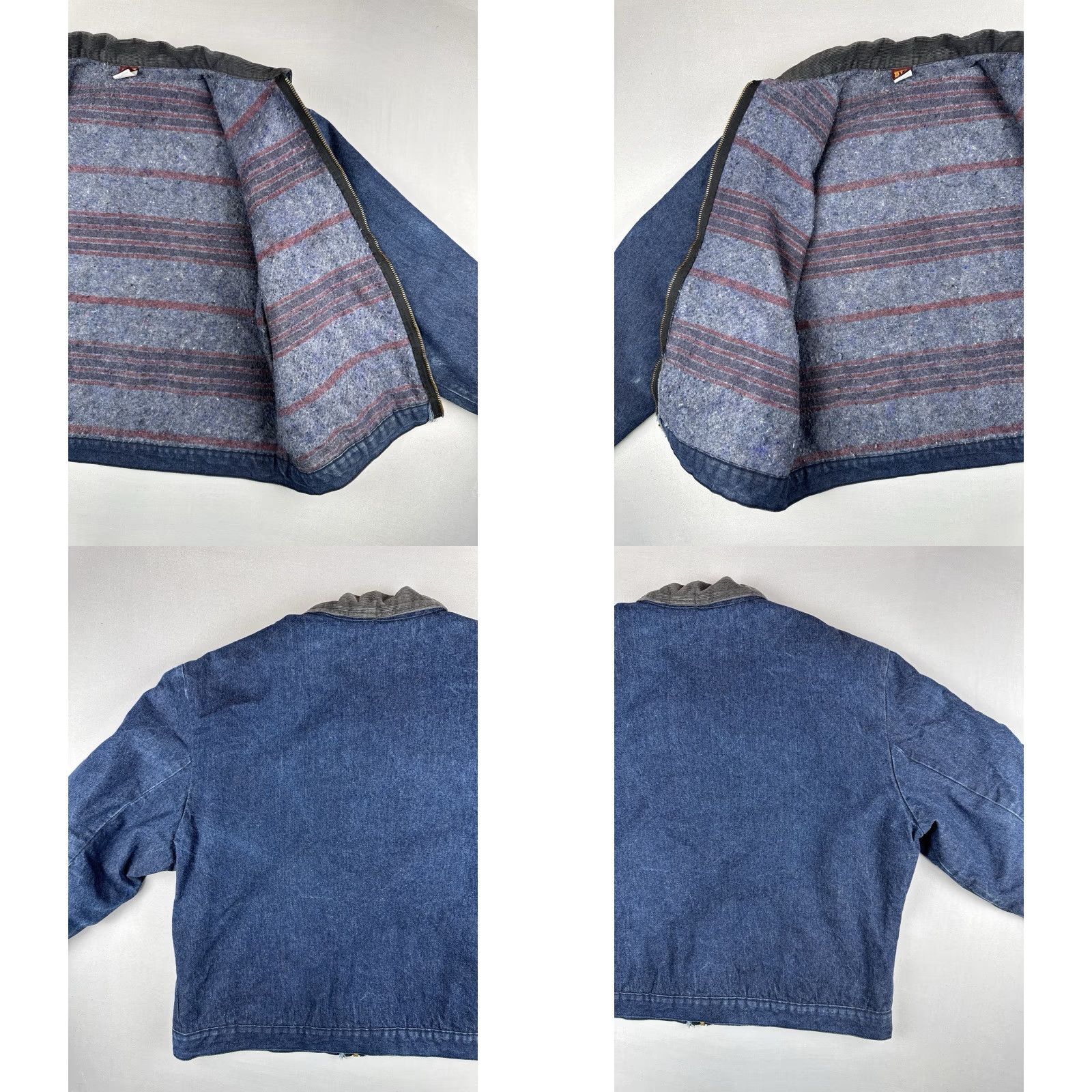 Denime VINTAGE Big Ben Denim Jacket 48 Regular Blue 80s Blanket Lined Zip Workwear Mens XL 48 Regular Mens Bomber Jacket Size US M / EU 48-50 / 2 - 8 Thumbnail