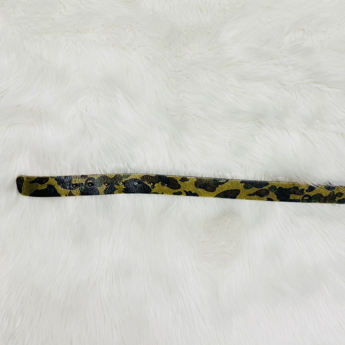 Bape Vintage Nigo BAPE Belt - XL Silver Buckle Green Camo Leather Size 38 - 4 Thumbnail