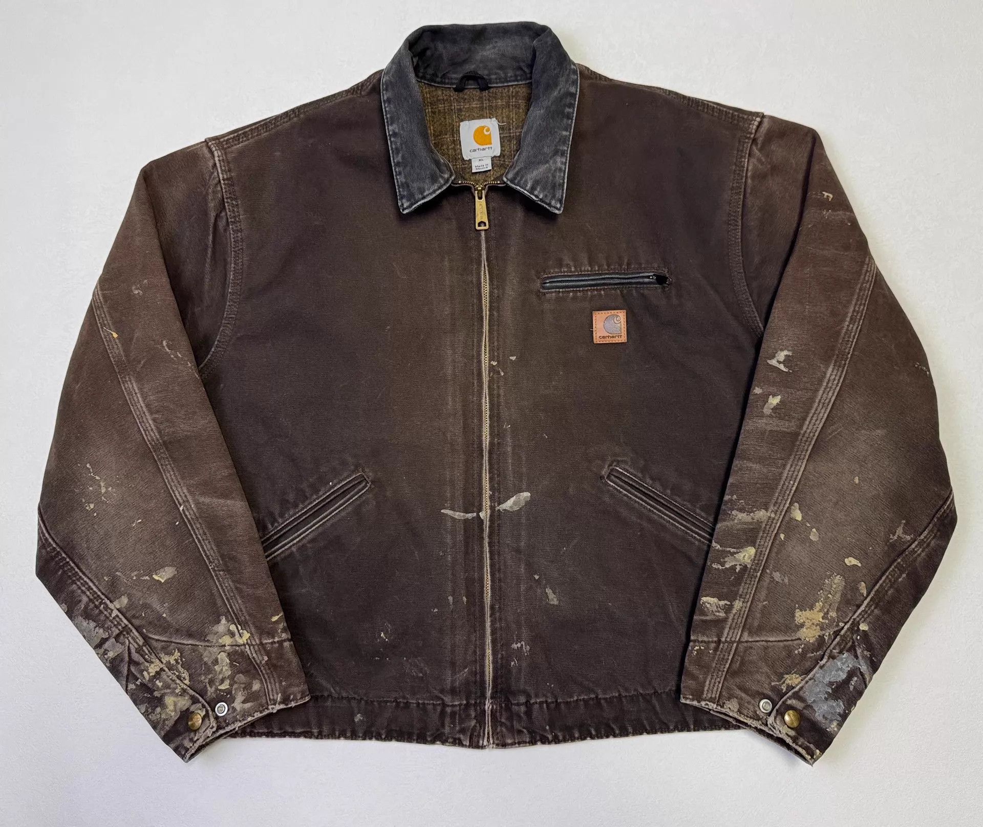 Carhartt Vintage Carhartt J97 Detroit Jacket Dark Brown XL Size US XL / EU 56 / 4 - 2 Thumbnail