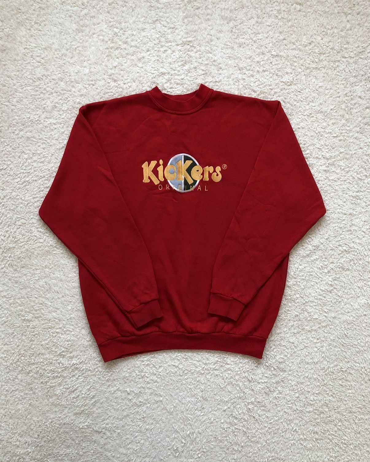 Kickers Sweatshirt KickKers Spellout Big Logo Vintage 90’s Size US XL / EU 56 / 4 - 1 Thumbnail