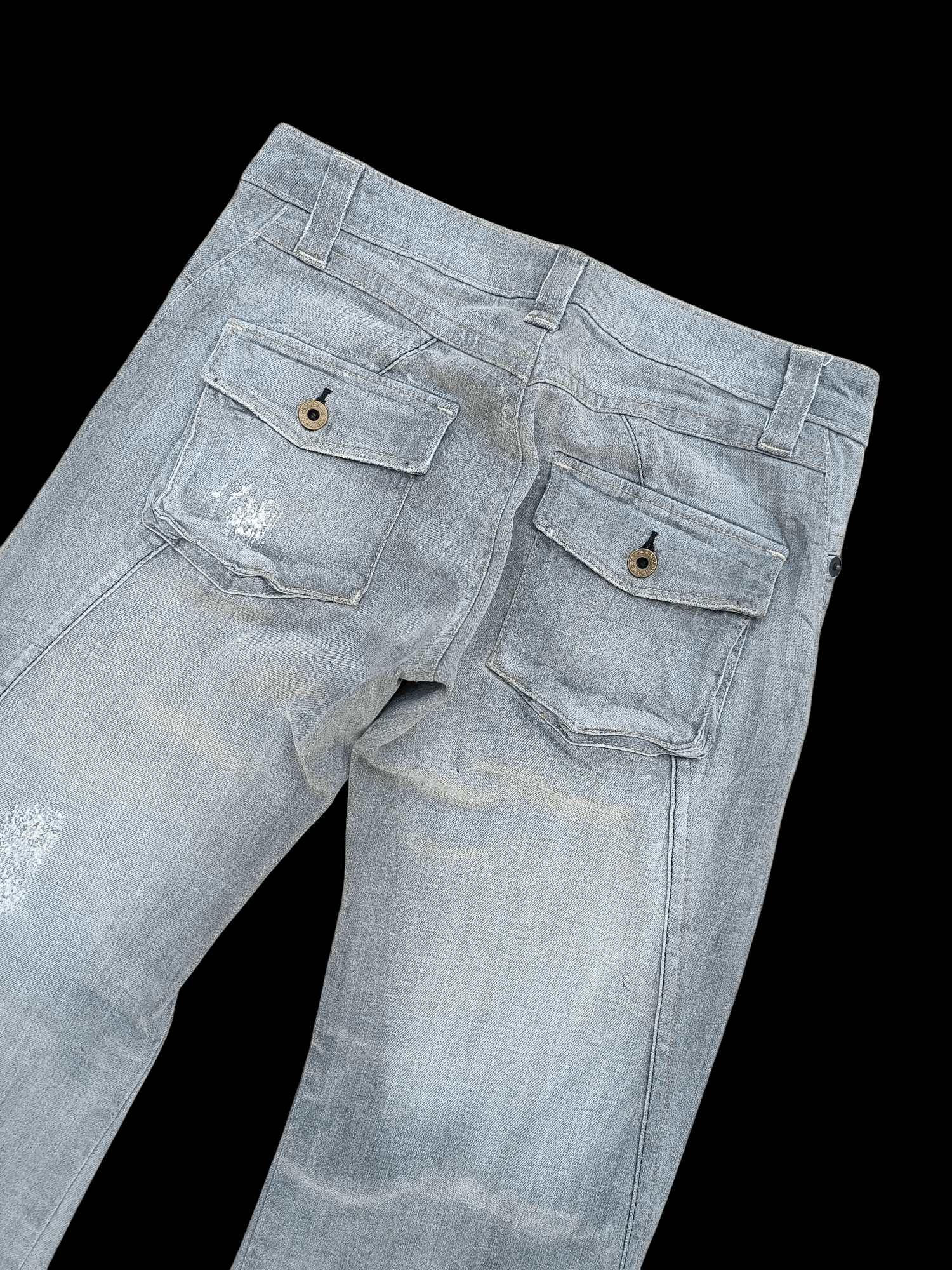 If Six Was Nine × Japanese Brand × Tornado Mart Vintage Camel Road Distressed Flare Jeans Size US 30 / EU 46 - 15 Thumbnail