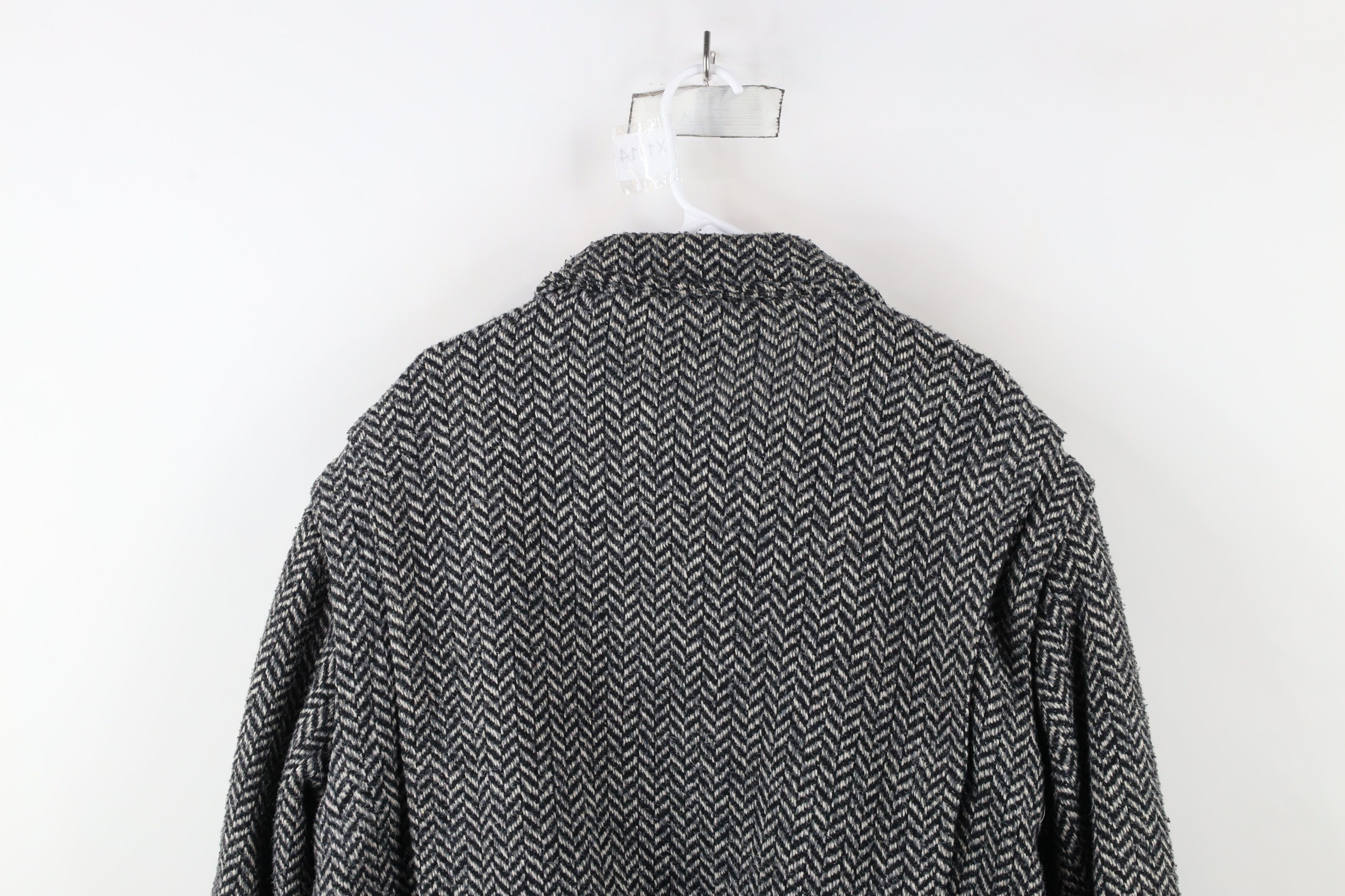 Vintage Vintage 90s Streetwear Blend Herringbone Tweed Bomber Jacket Size US L / EU 52-54 / 3 - 14 Thumbnail