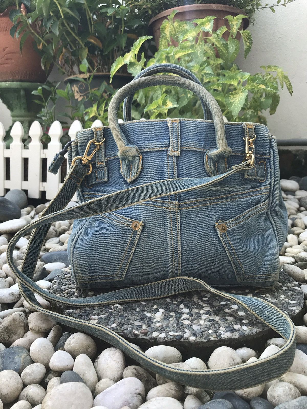 Handmade HANDMADE DENIM BIRKIN 2 WAY STYLE HANDBAG CROSSBODY Size ONE SIZE - 2 Thumbnail
