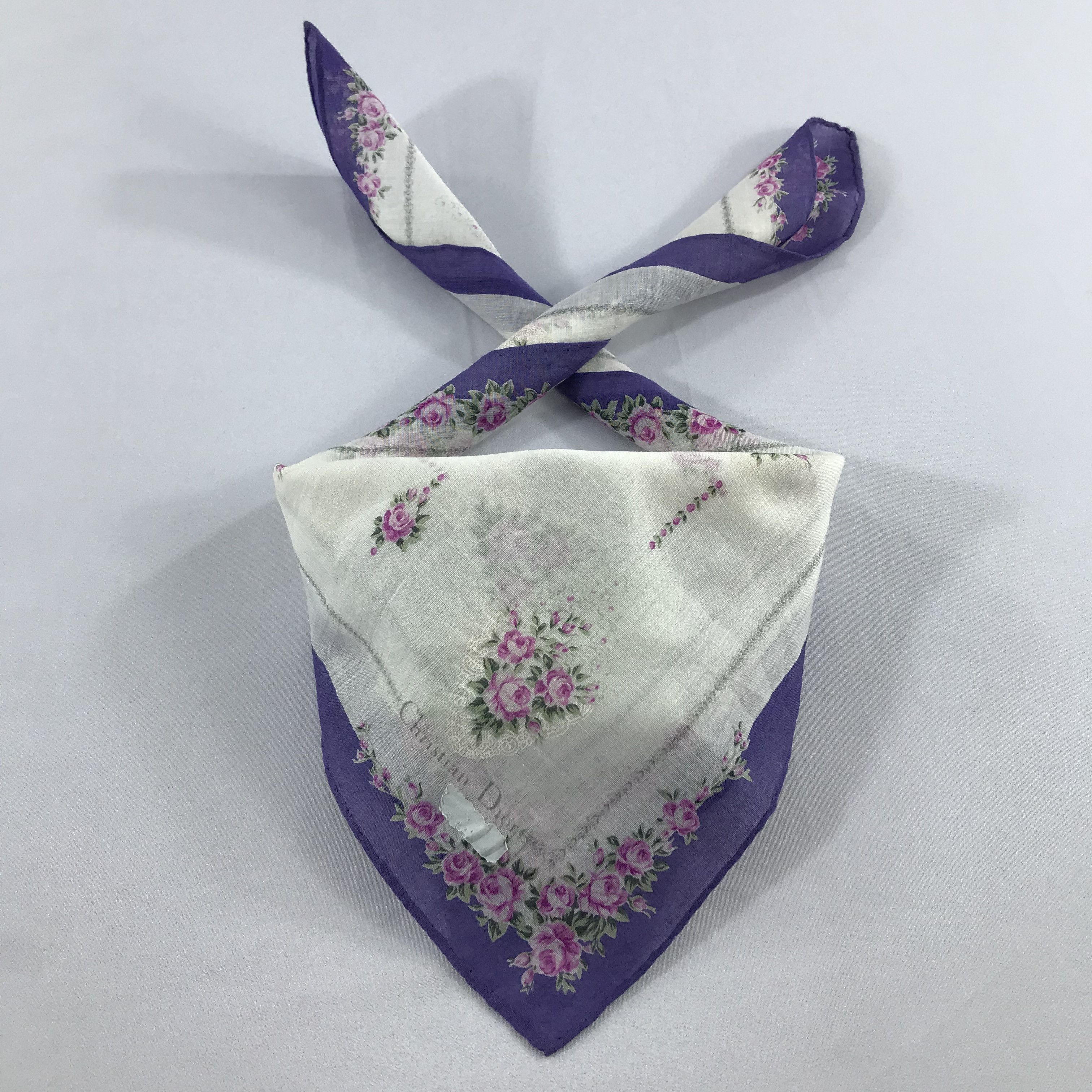 Vintage Christian Dior Bandana / Handkerchief / Neckerchief - S2046 Size ONE SIZE - 3 Thumbnail