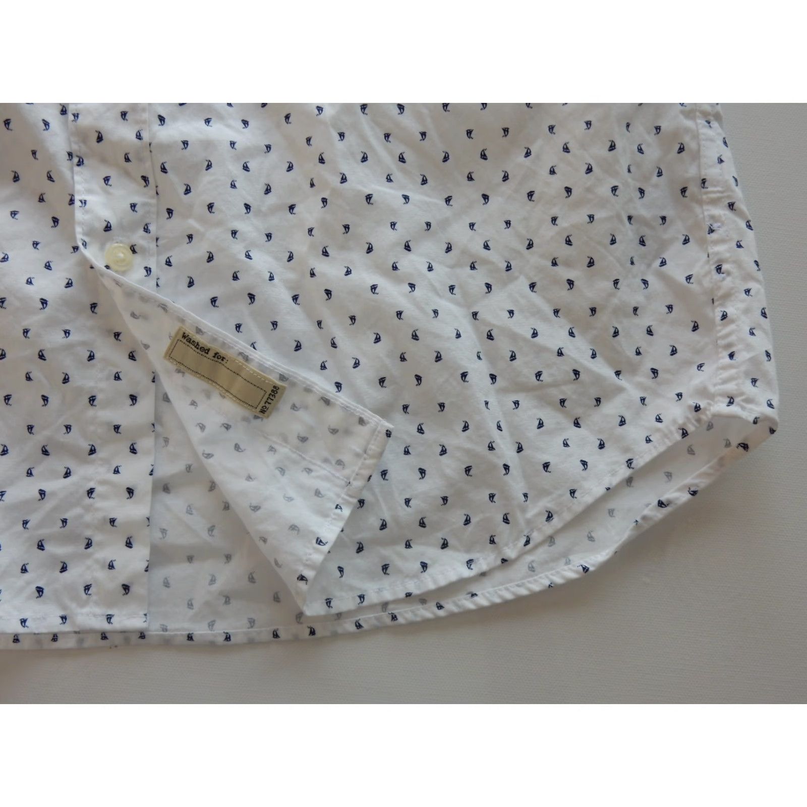 J.Crew J.CREW Shirt Button-Up Mens White Cotton Size M Slim Sailboats Long Sleeve Front Front Button-Down Mil Size US M / EU 48-50 / 2 - 3 Thumbnail