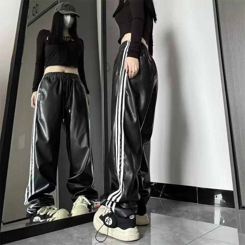 Japanese Brand × Other PU Striped Print Autumn Winter Long Pant Size 24" / US 00 / IT 34 - 3 Thumbnail