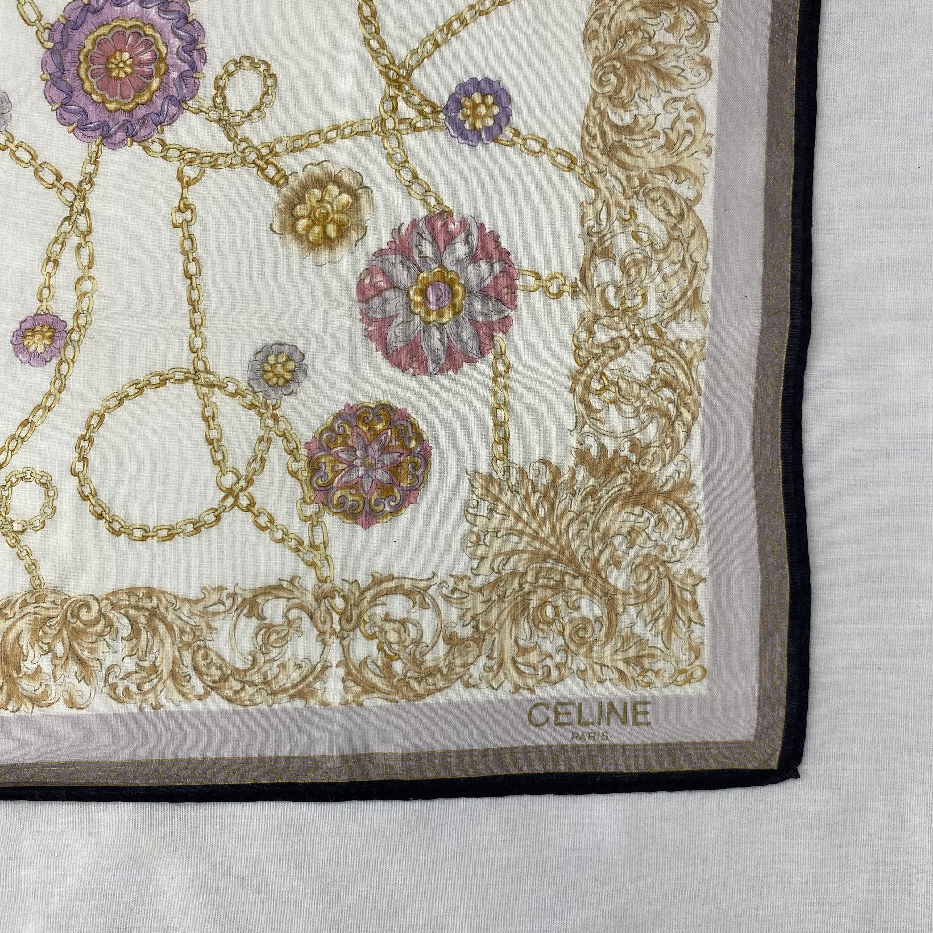 Celine × Vintage Vintage Celine Handkerchief Neckerchief Bandana H204P Size ONE SIZE - 3 Thumbnail