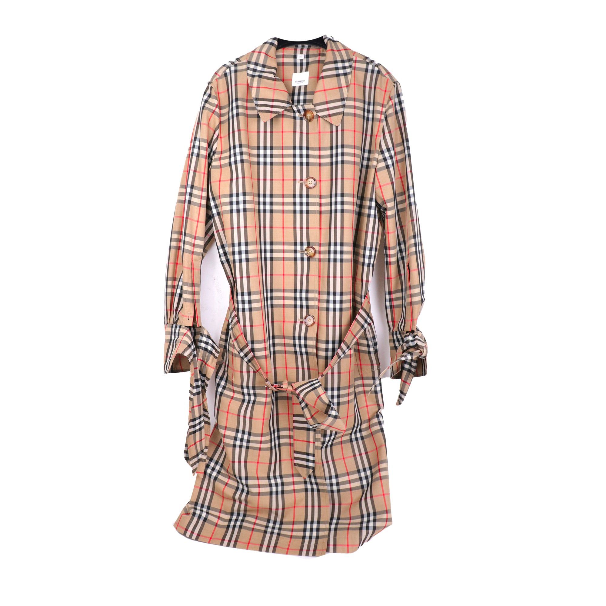 Burberry BURBERRY - Burberry Check patterned trench coat in canvas (T46) Size XL / US 12-14 / IT 48-50 - 1 Thumbnail