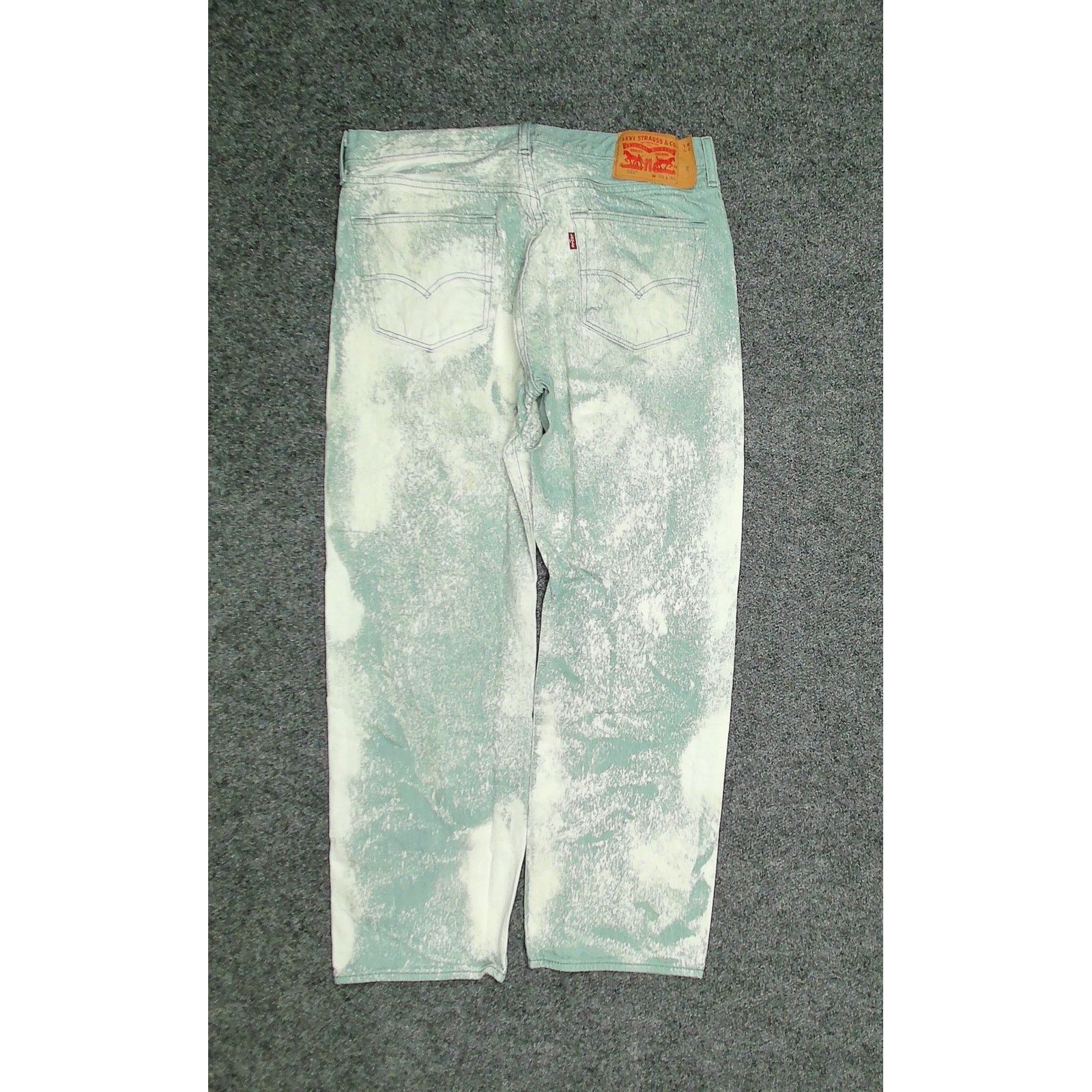 Levi's Custom 1-of-1 Bleached Mint Levi's 501 White Oak Cone Denim Size US 35 - 5 Thumbnail