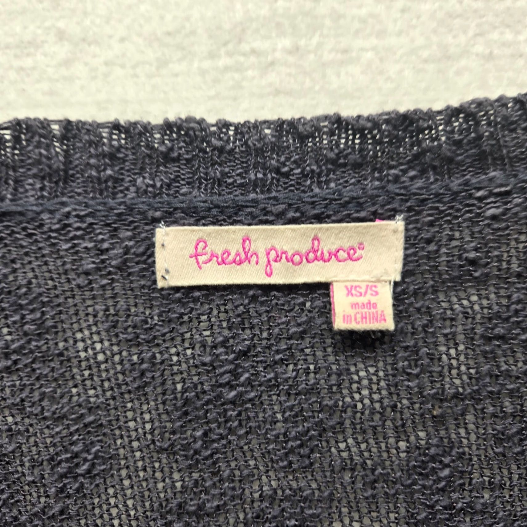 Vintage Fresh Produce Solid Gray Top Lightweight Sweater Women XS Gray Pullover Sweater Cotton Blend Lightweight 90s? Size XS / US 0-2 / IT 36-38 - 2 Thumbnail
