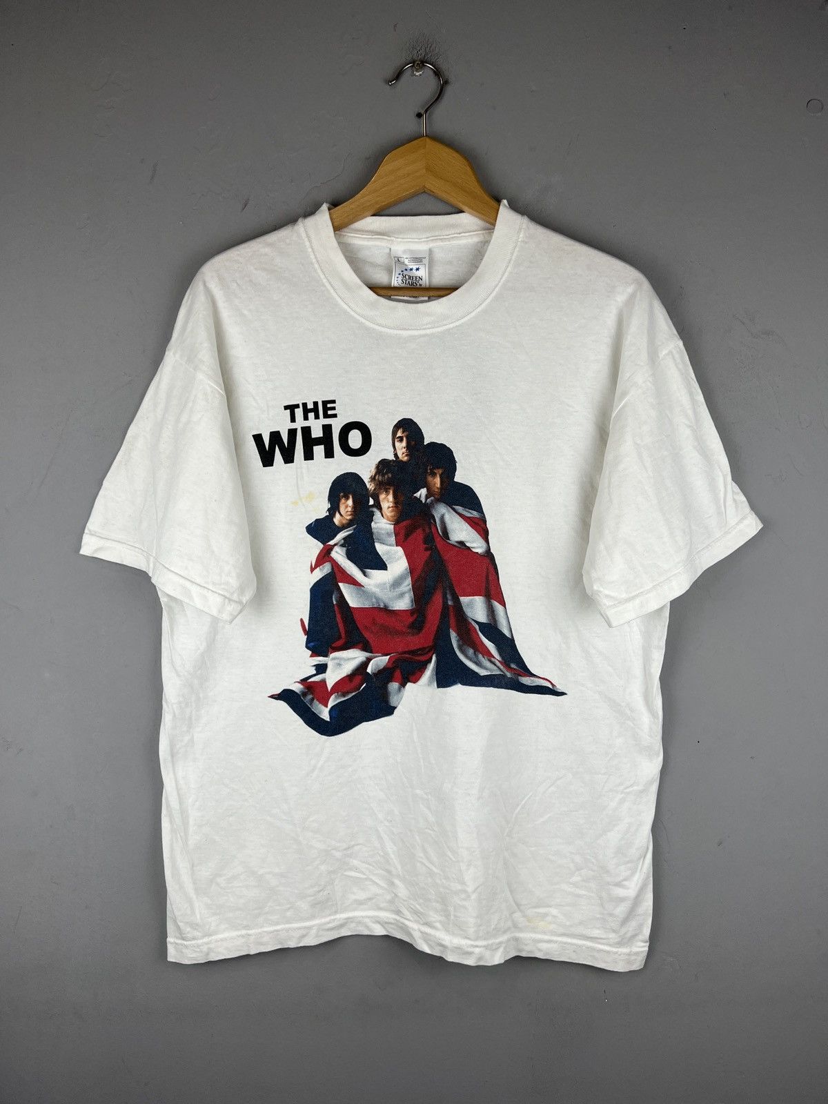 Band Tees VINTAGE 90s THE WHO ENGLAND FLAG T SHIRT Size US L / EU 52-54 / 3 - 1 Thumbnail