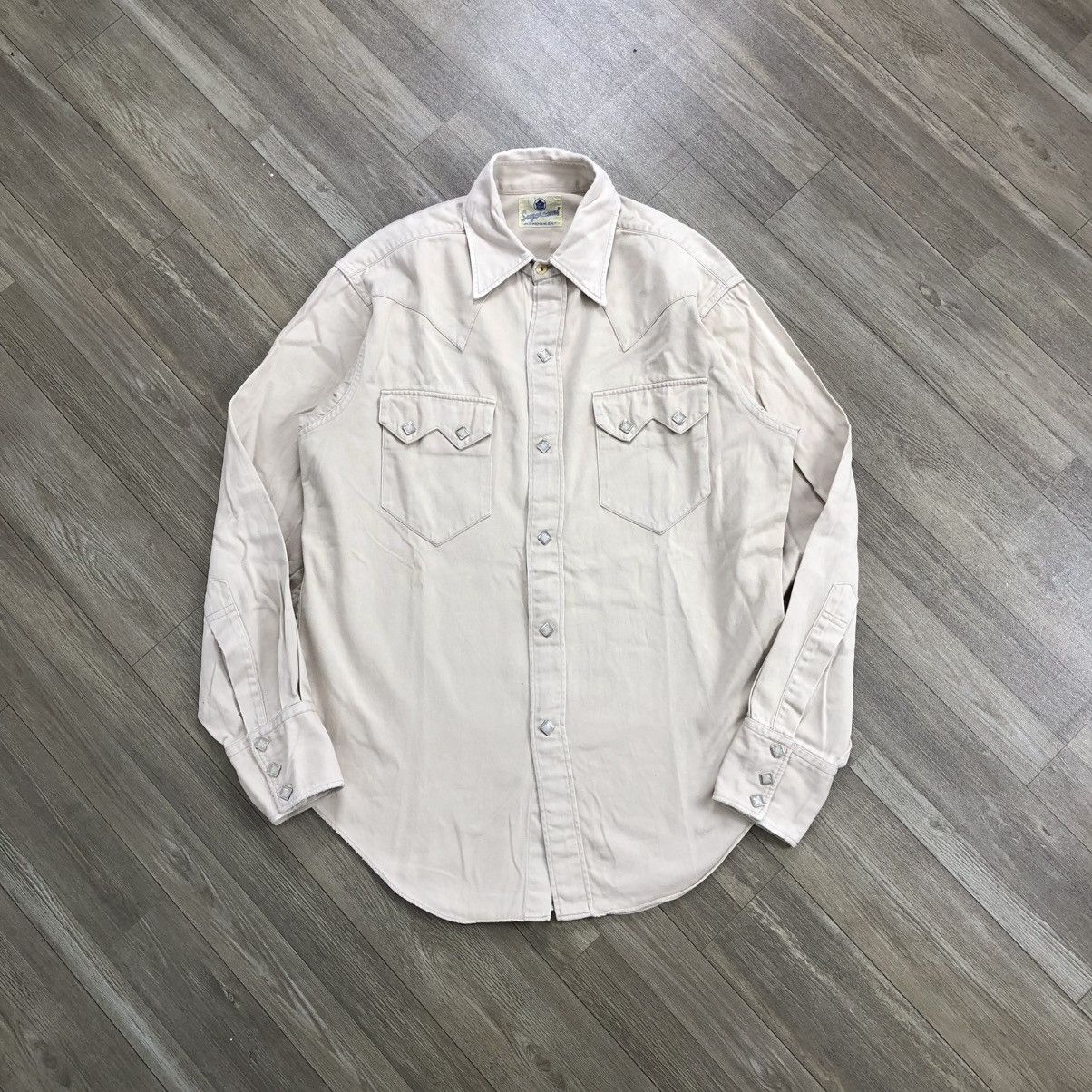 Japanese Brand × Sugar Cane × Toyo Enterprises 1990s Sugar Cane Toyo Enterprise Chambray Western Shirt Size US M / EU 48-50 / 2 - 1 Thumbnail