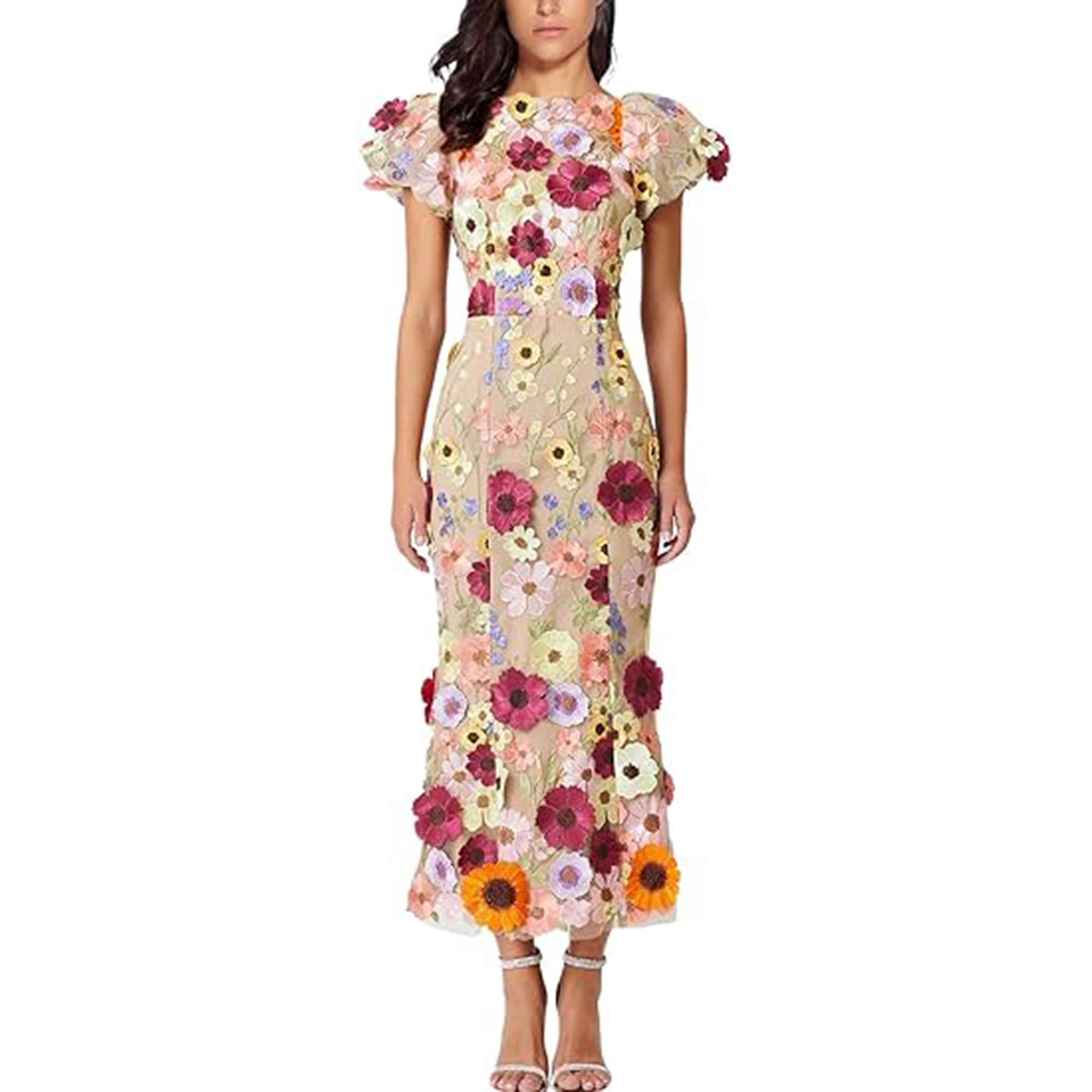 Other Women's Floral Maxi Evening Dress Party Formal Wedding Gown Size M / US 6-8 / IT 42-44 - 1 Thumbnail