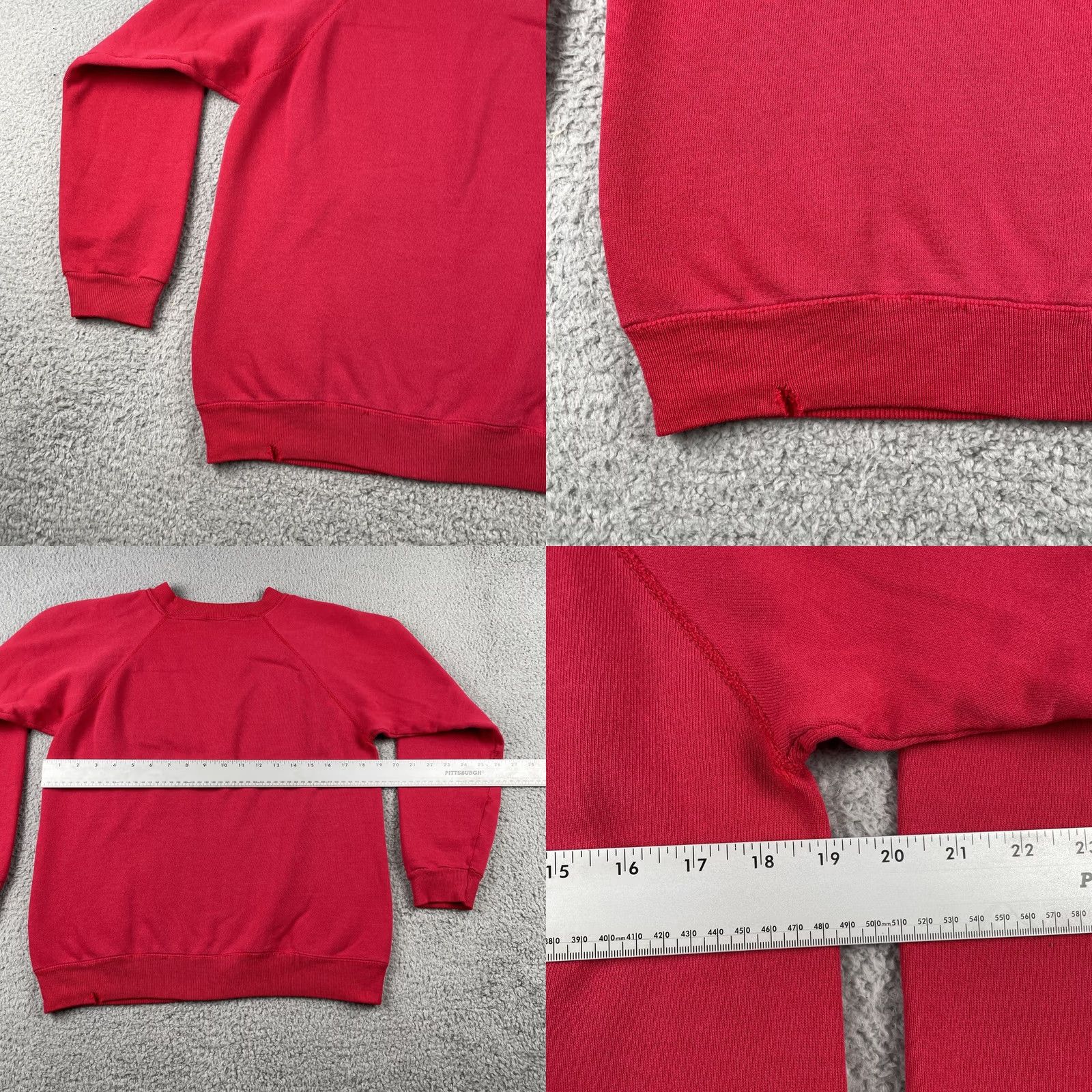 Hanes VINTAGE Hanes Sweatshirt Mens M Red 50/50 Pullover Activewear - 19" Across 23" Down Blank 50/50 Made In USA Size US M / EU 48-50 / 2 - 10 Thumbnail