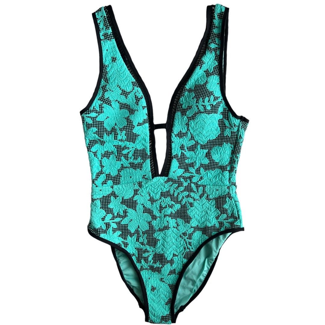 Nanette Lepore Nanette Lepore Jade Green Jacquard One Piece Swimsuit, XS Size ONE SIZE - 7 Thumbnail