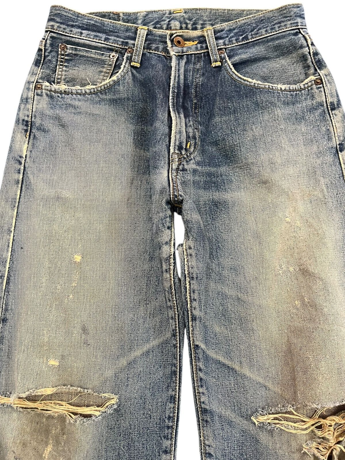 Beauty Beast × Edwin Vintage Edwin 505 Selvedge Mudwash Distressed Denim Size US 29 - 2 Thumbnail