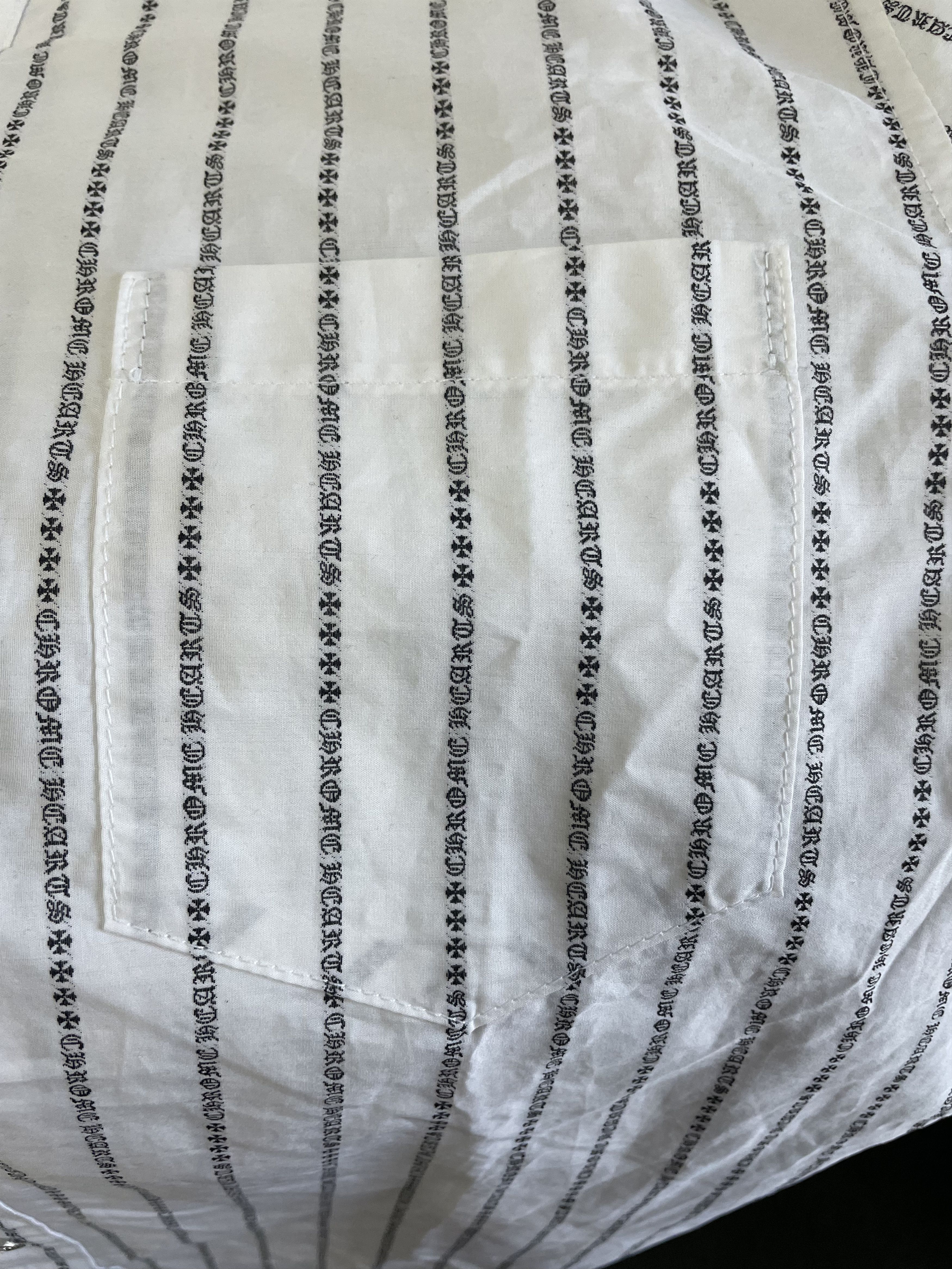 Chrome Hearts Chrome Hearts Loose Ends White&Black CH Pin Stripe Shirt Size M / US 6-8 / IT 42-44 - 3 Thumbnail