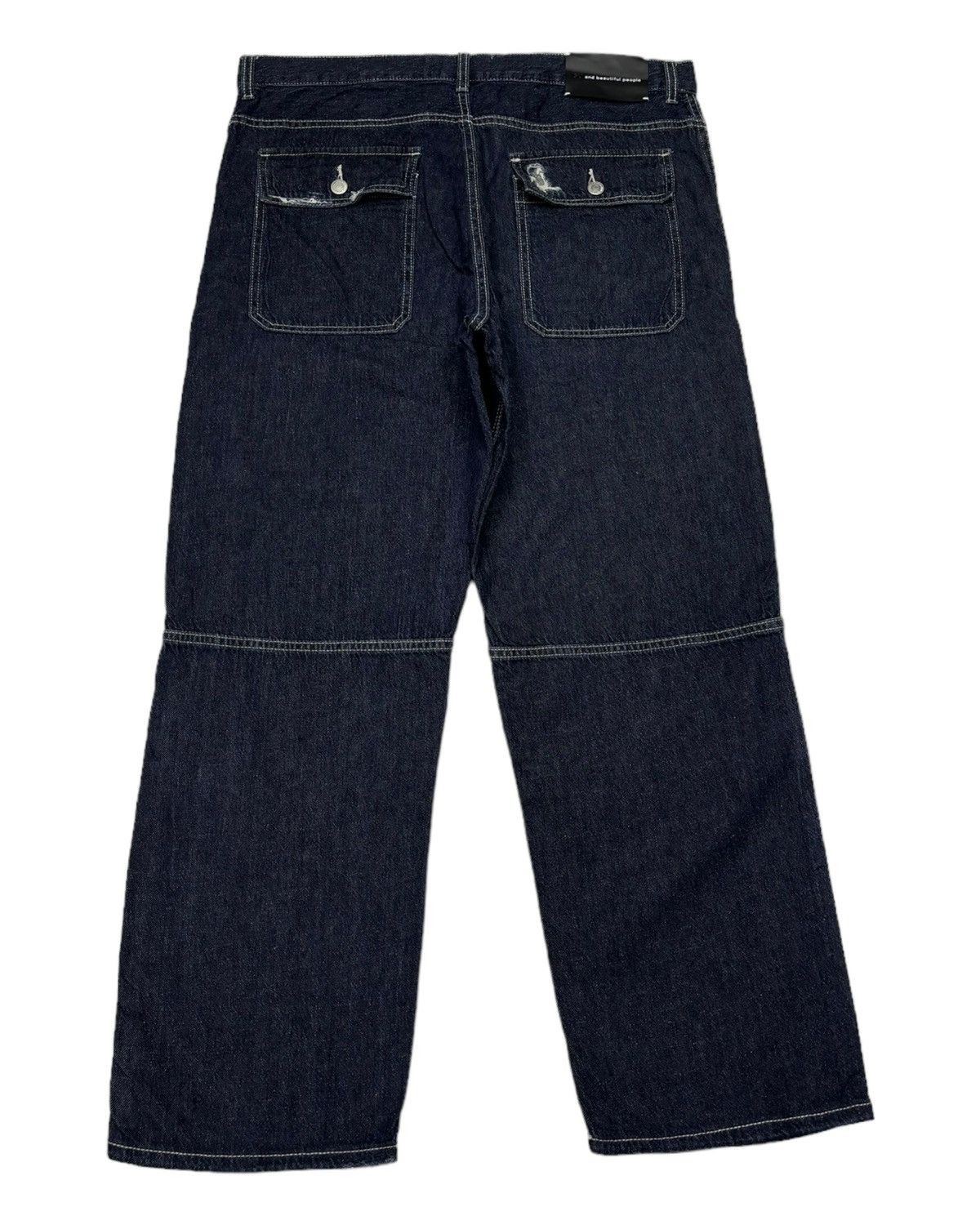 GU × Jun Takahashi Vintage GU and Beautiful People Baggy Denim Distress Jeans Size US 36 / EU 52 - 2 Thumbnail