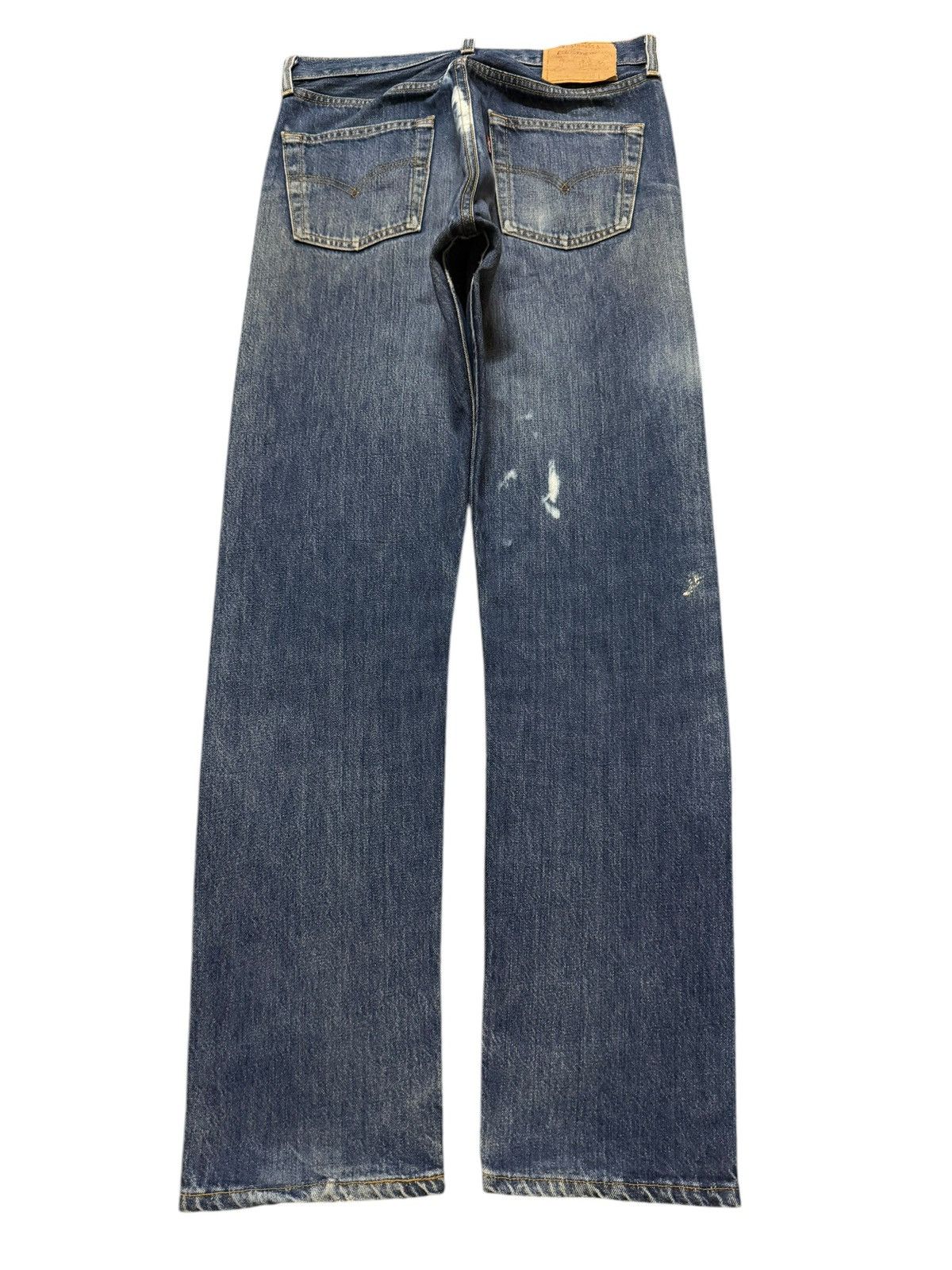 Levi's Vintage 90s Levis 501 Blue Faded Wash Distress Straight Leg Size US 30 / EU 46 - 2 Thumbnail