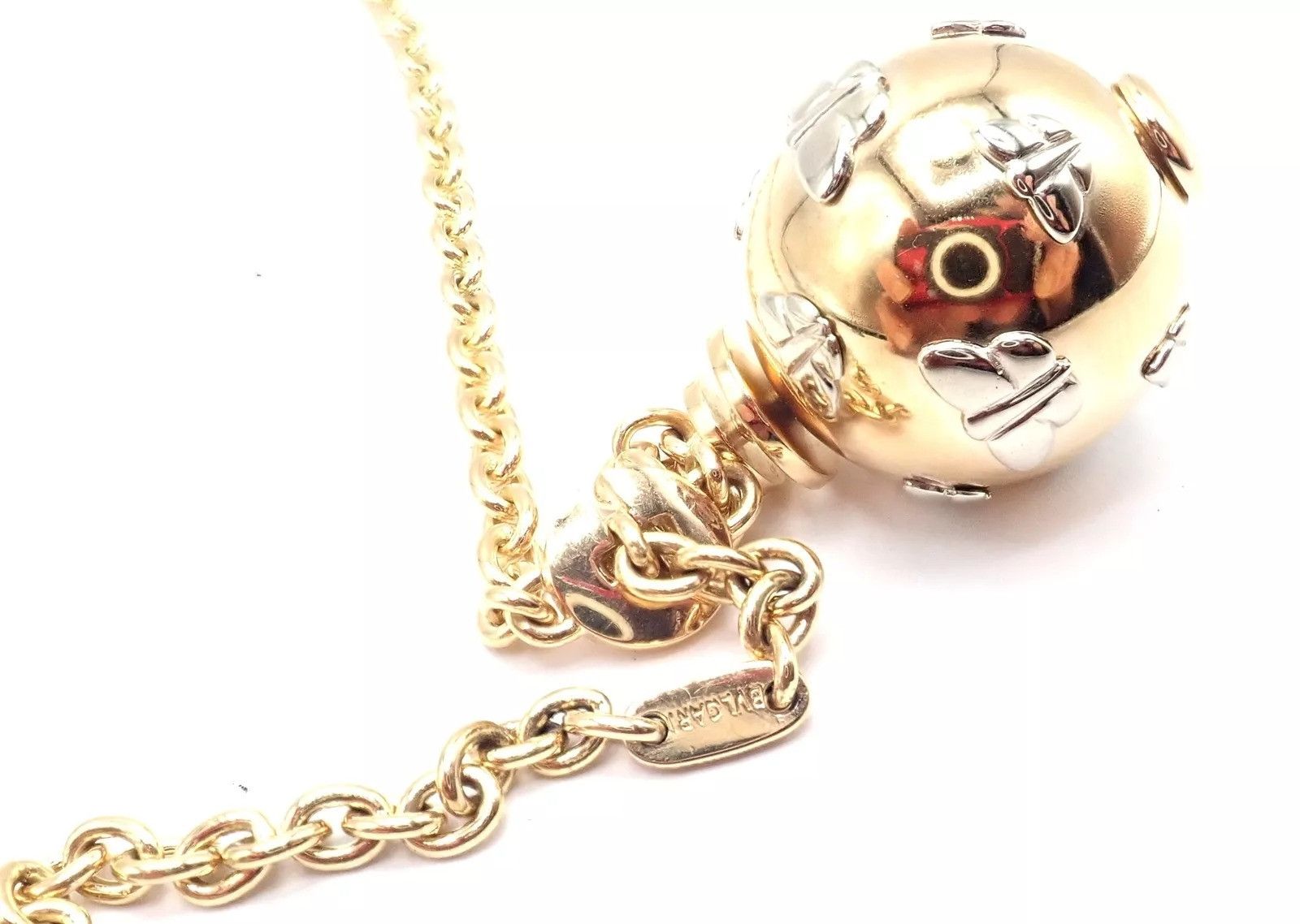 Bvlgari Bulgari Bvlgari 18k Butterfly Globe Pendant Link Chain Size ONE SIZE - 8 Thumbnail