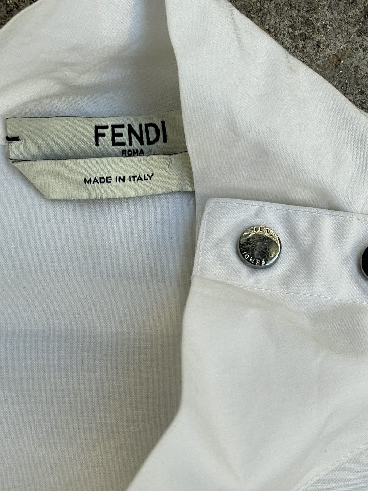 Fendi Fendi | White Crop Shirt Size S / US 4 / IT 40 - 3 Thumbnail
