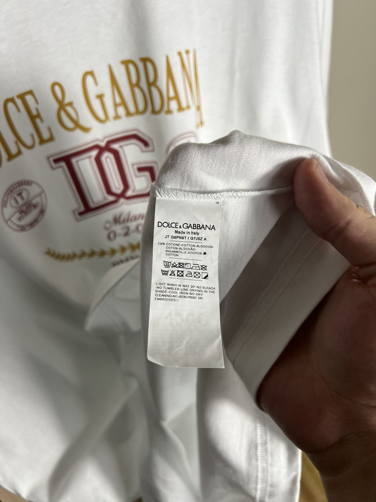 Dolce & Gabbana Dolce & Gabbana 54 big logo tee T-shirt Luxury Y2K Size US L / EU 52-54 / 3 - 8 Thumbnail