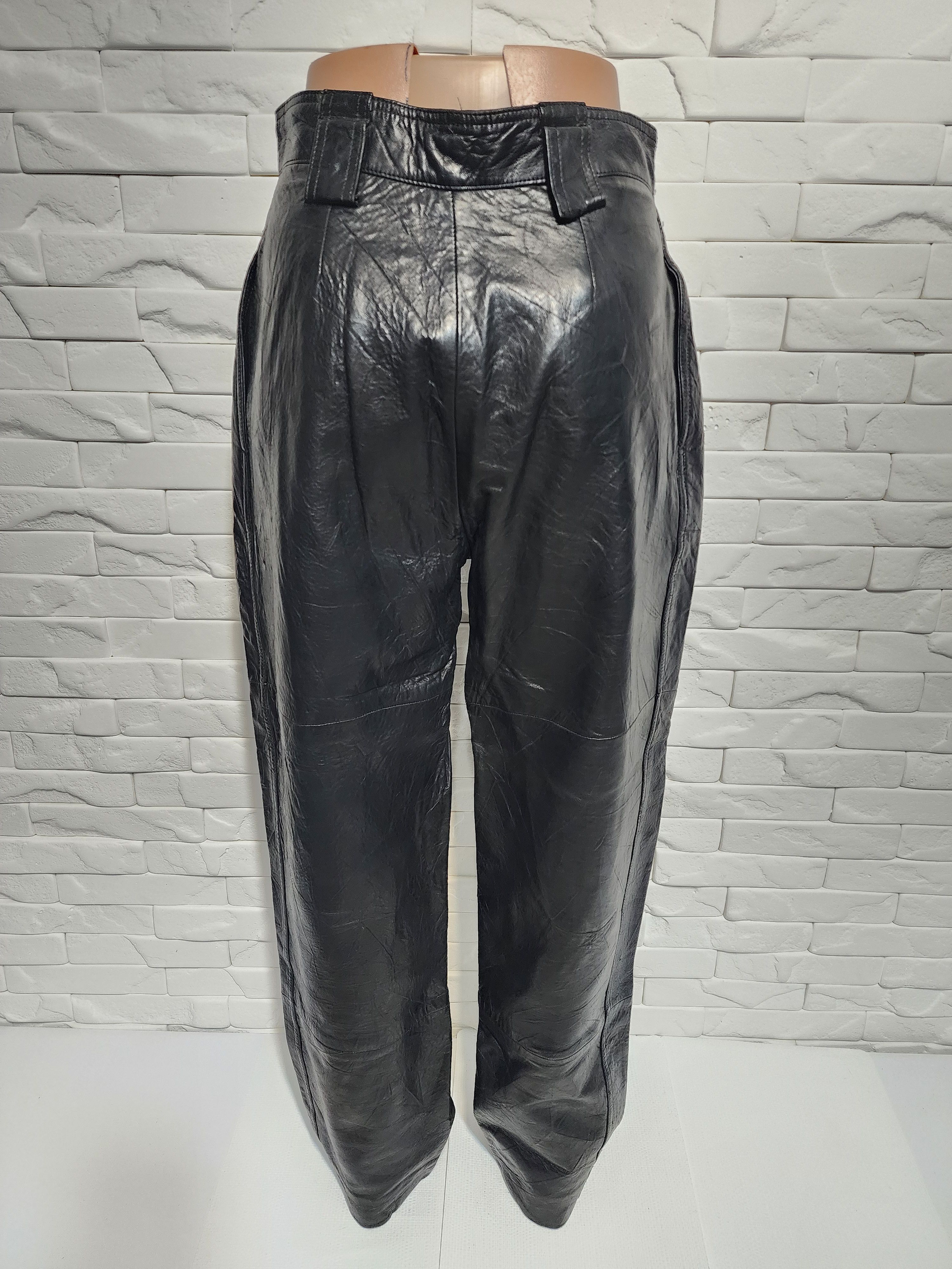 Other Black leather women's pants. Size 29" - 4 Thumbnail