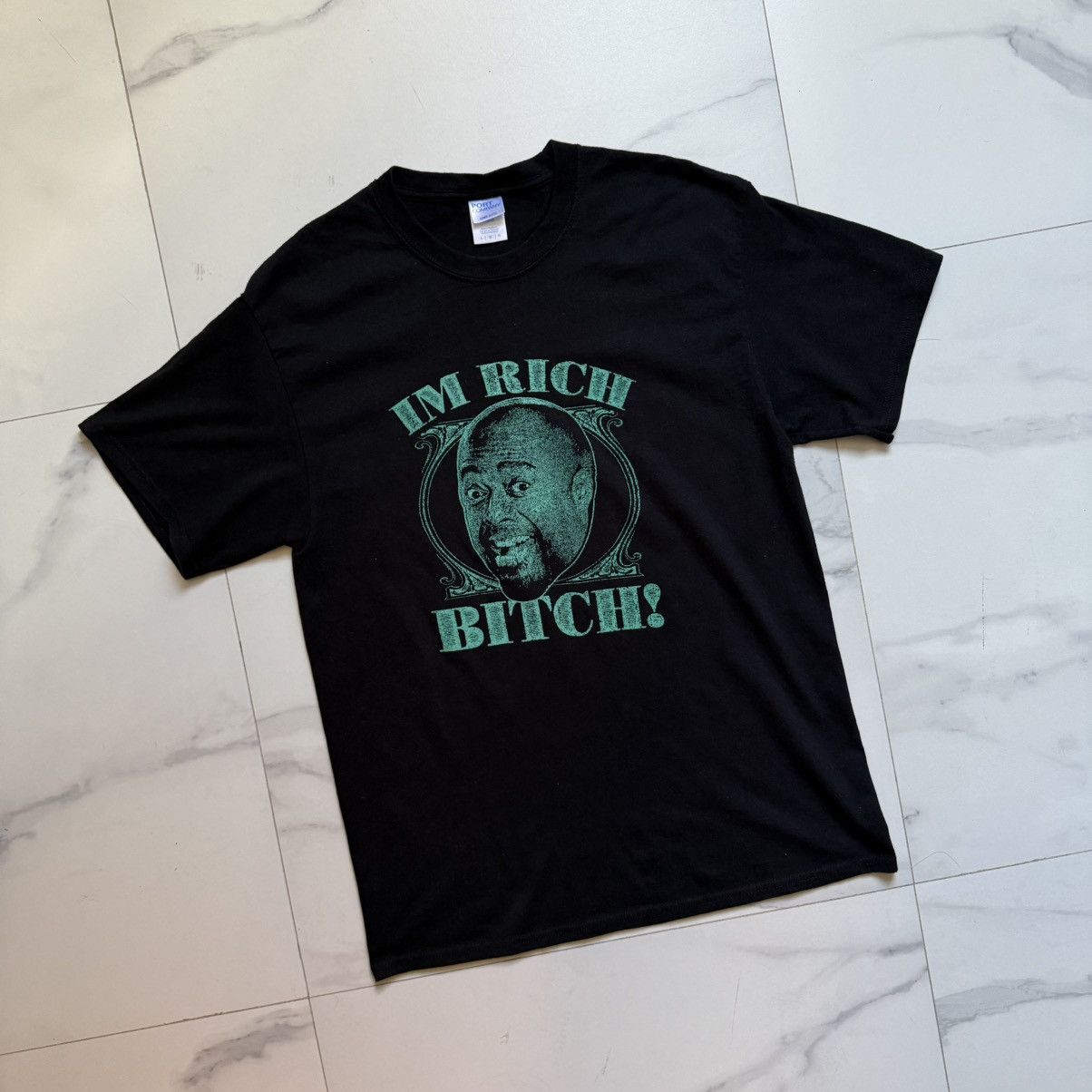 Port & Company Vintage Y2K Dave Chapelle I’m Rich Bitch! Tee Size US L / EU 52-54 / 3 - 3 Thumbnail