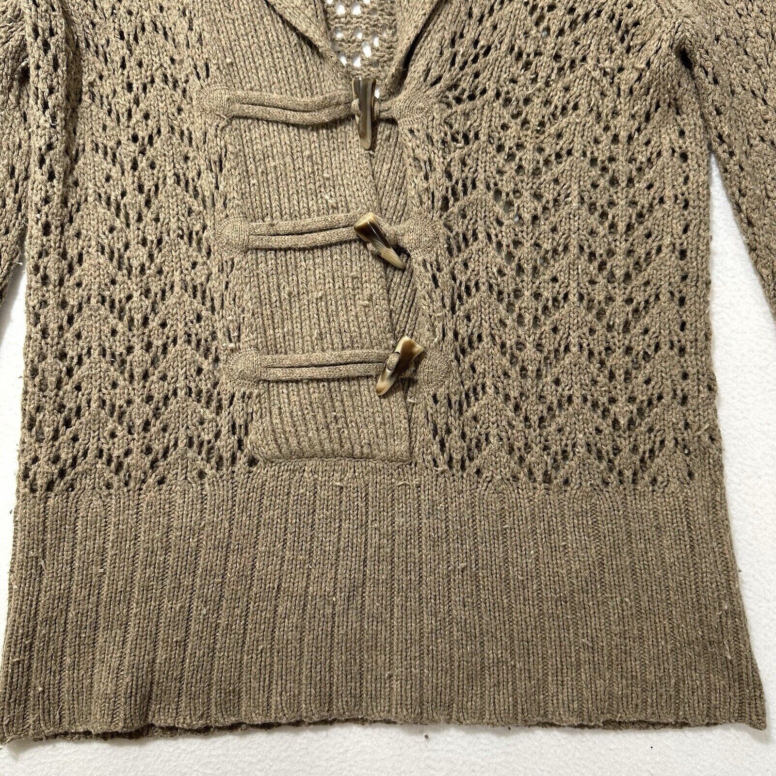 Old Navy Old Navy Large Lambs Wool Angora Cardigan Sweater Knit Beige Size L / US 10 / IT 46 - 5 Thumbnail