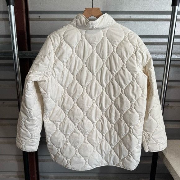 Designer NWT 32 Degrees Women's Cream Quilted Puffer Jacket Size L / US 10 / IT 46 - 5 Thumbnail