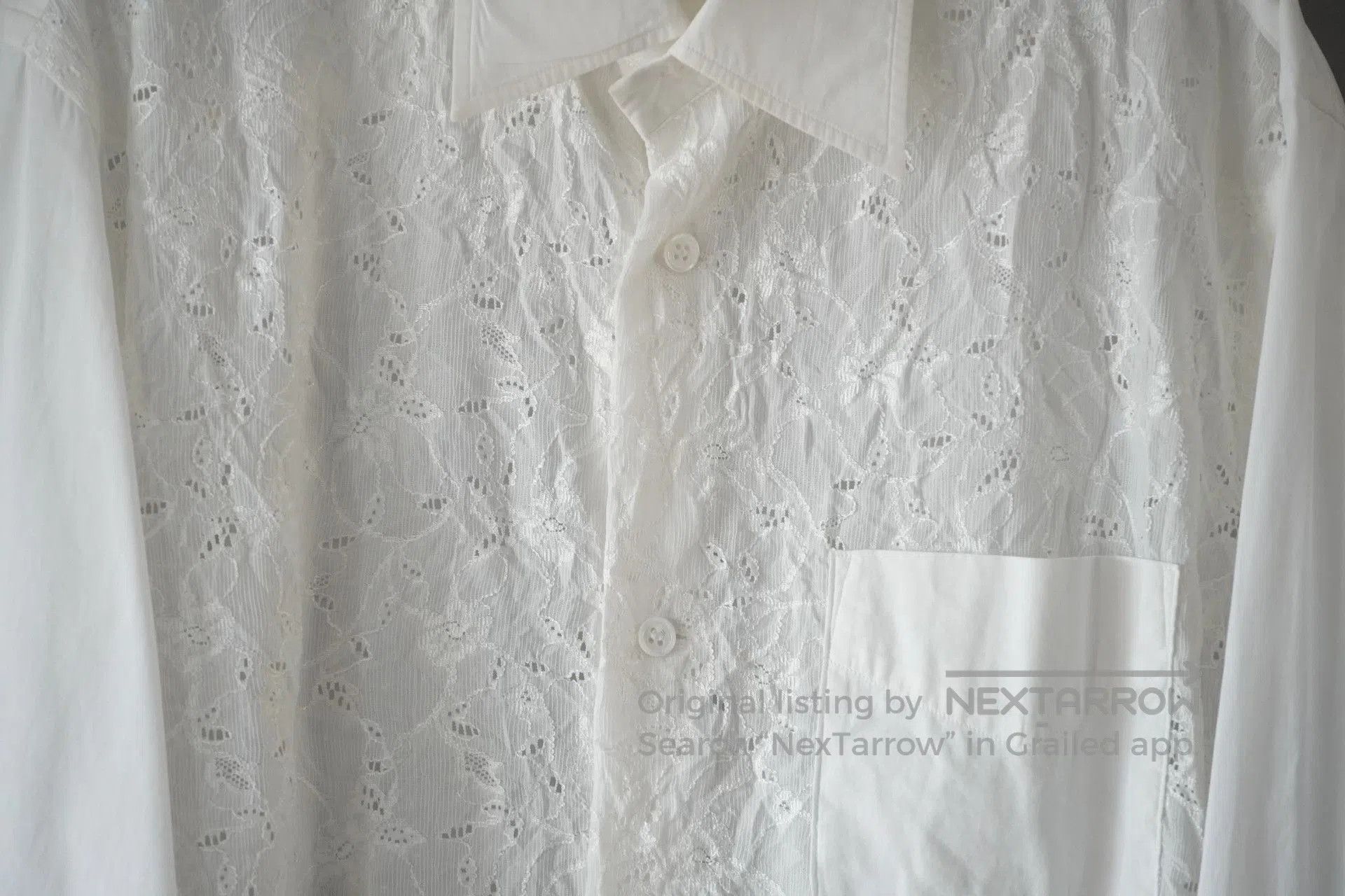 Yohji Yamamoto Yohji Yamamoto White Hollow Shirt. Size S / US 4 / IT 40 - 3 Thumbnail