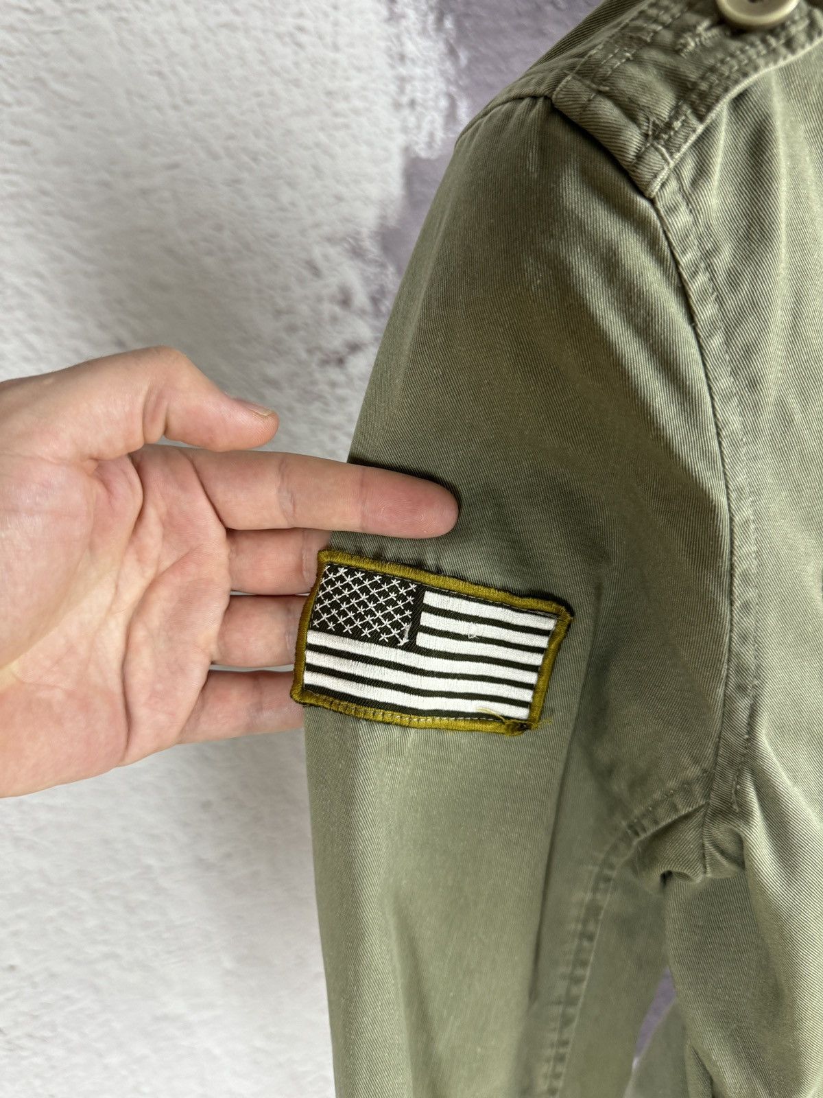 Von Dutch Von Dutch military denim jacket American flag patch pockets Size S / US 4 / IT 40 - 9 Thumbnail