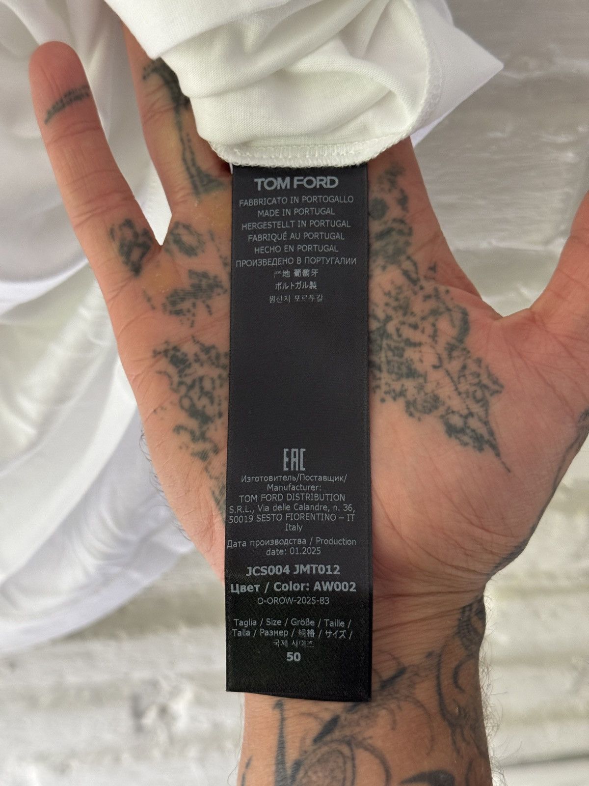 Tom Ford Tom Ford Vert Lyocell Cotton T-Shirt JCS004 JMT012 Size US M / EU 48-50 / 2 - 6 Thumbnail