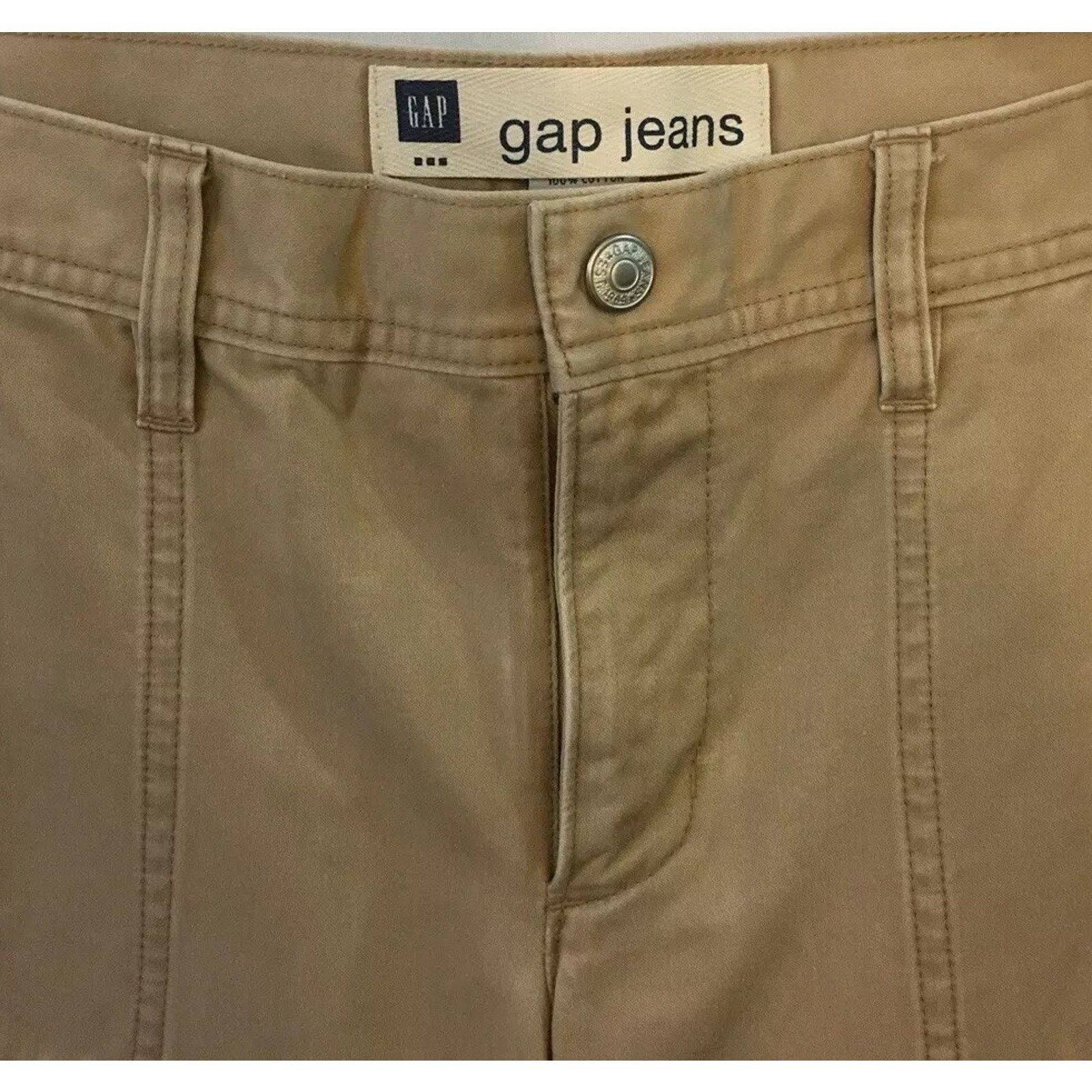 Gap GAP Jeans Tan Cotton Cargo Capri Pants Womens Size 4 Size 27" / US 4 / IT 40 - 3 Thumbnail