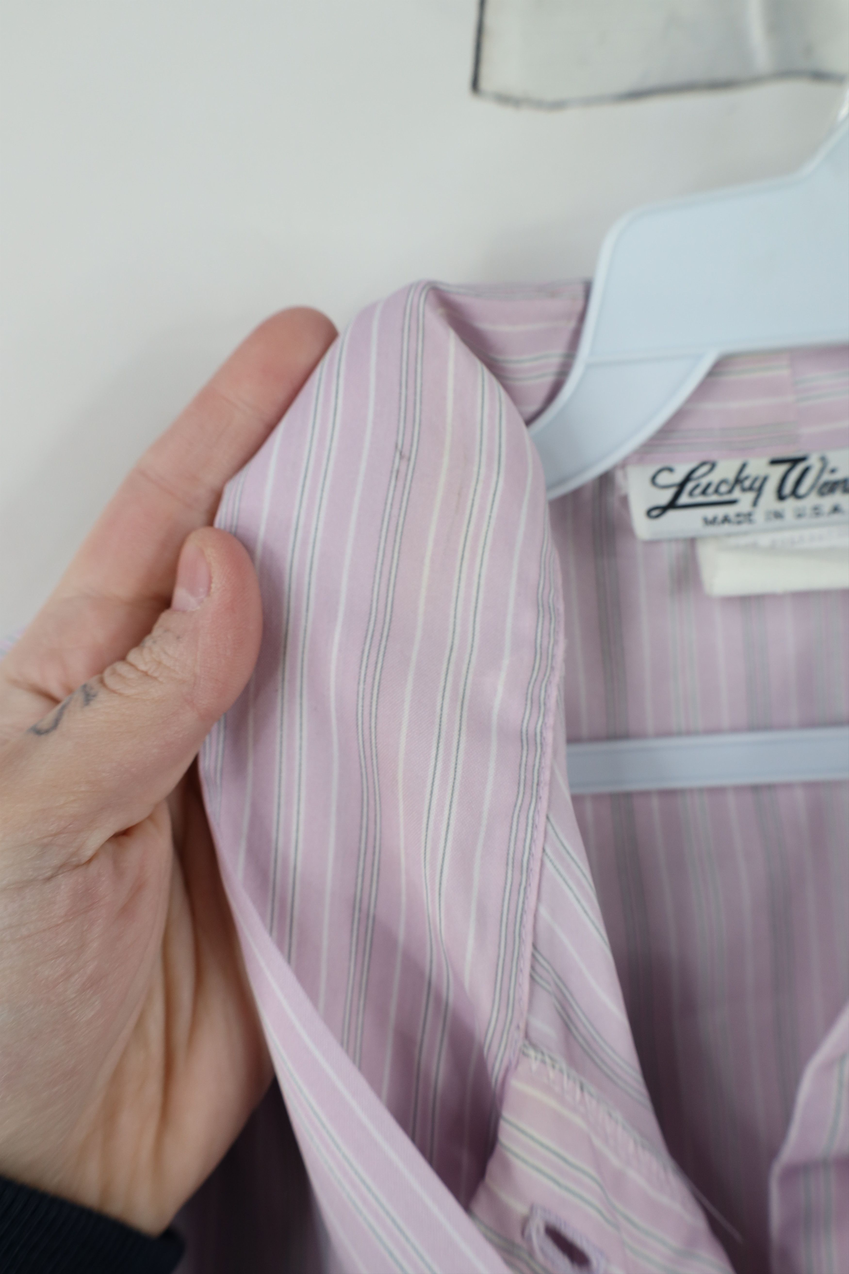 Vintage Vintage 70s Pussybow Collared Button Shirt Purple USA Size XXL / US 16-18 / IT 52-54 - 4 Thumbnail