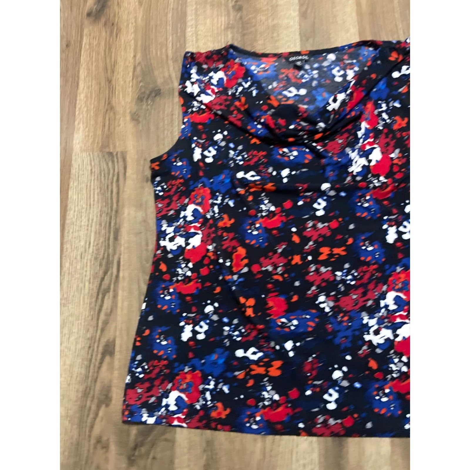 George George Shirt, Women’s Large, Floral, Sleeveless, Multicolor, Round Neck, Pullover, Casual, T-Shirt, George Size L / US 10 / IT 46 - 4 Thumbnail