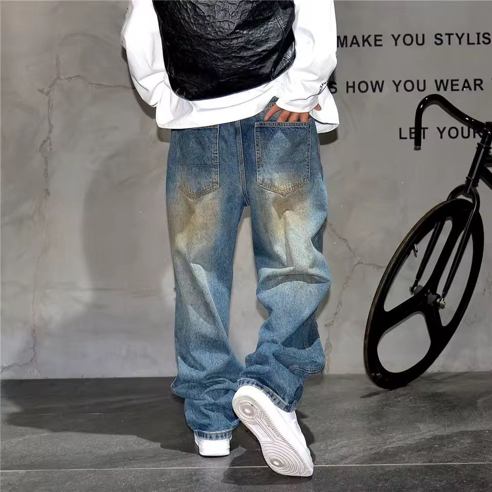 Jean Washed Designer Streetwear Hole Hip Hop Jeans Y2k Pants Size US 34 / EU 50 - 9 Thumbnail