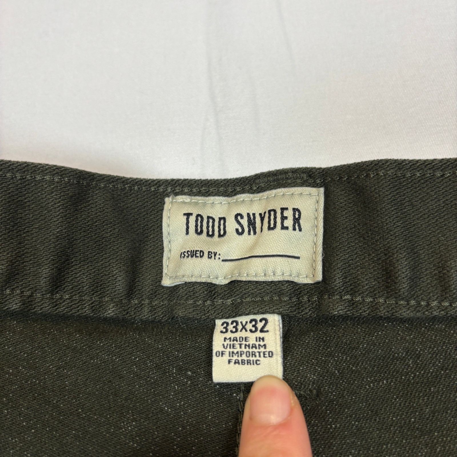 Todd Snyder Todd Snyder Slim 5-Pocket Chino Green Men's 33x27.5 Size US 33 - 5 Thumbnail