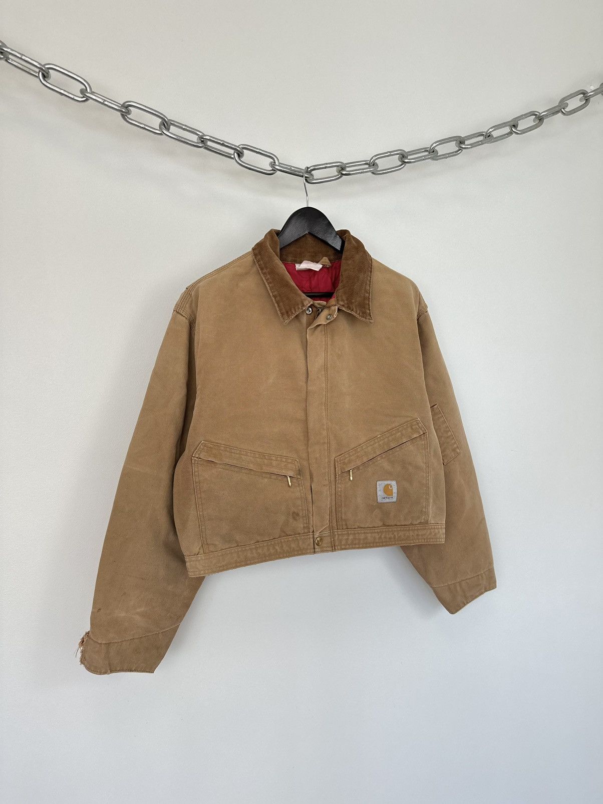 Carhartt Vintage 90s Carhartt USA Distressed Cropped Detroit Jacket Size US S / EU 44-46 / 1 - 4 Thumbnail