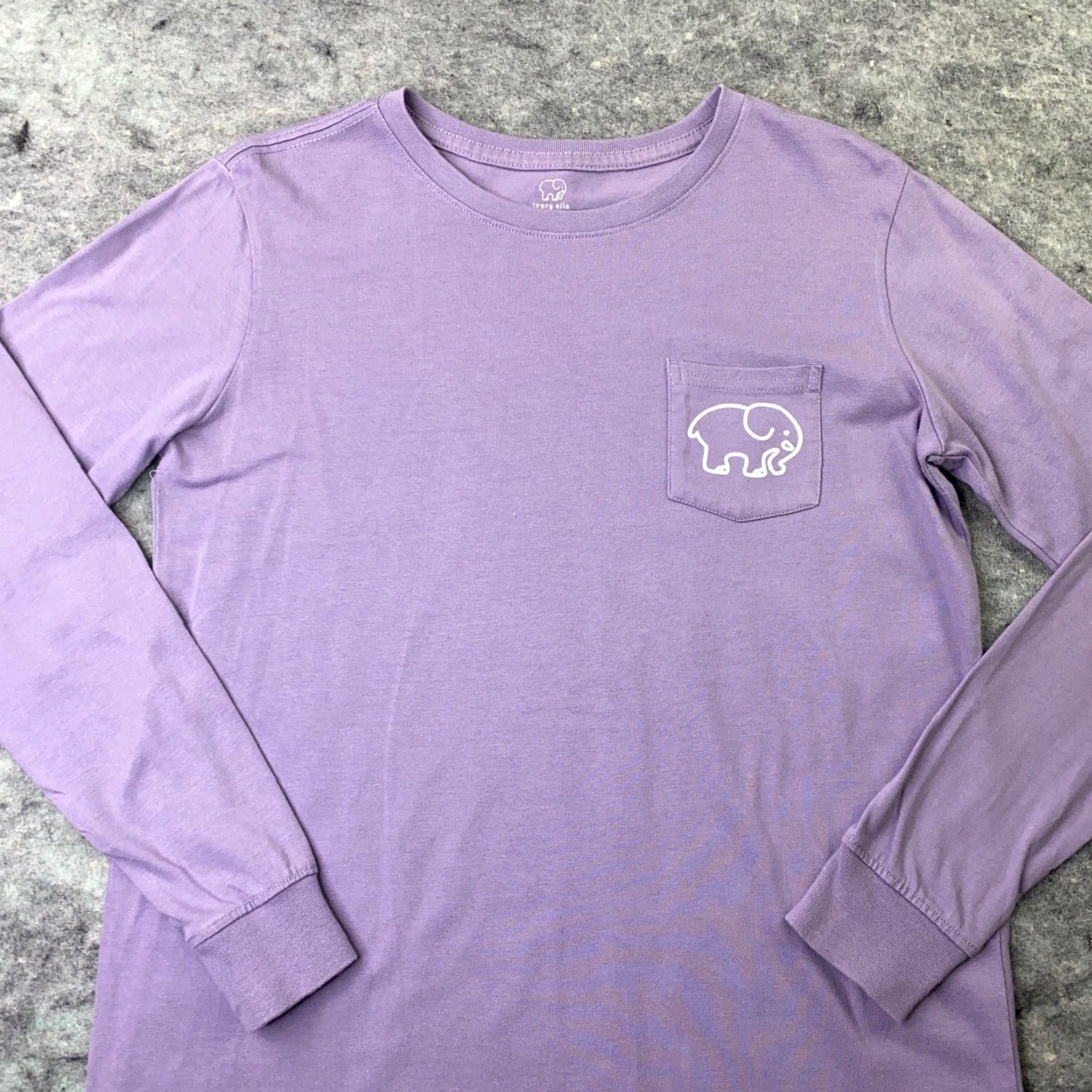 Vintage IVORY ELLA Womens Shirt XS Purple Long Sleeve Paisley Elephant Graphic Size XS / US 0-2 / IT 36-38 - 3 Thumbnail