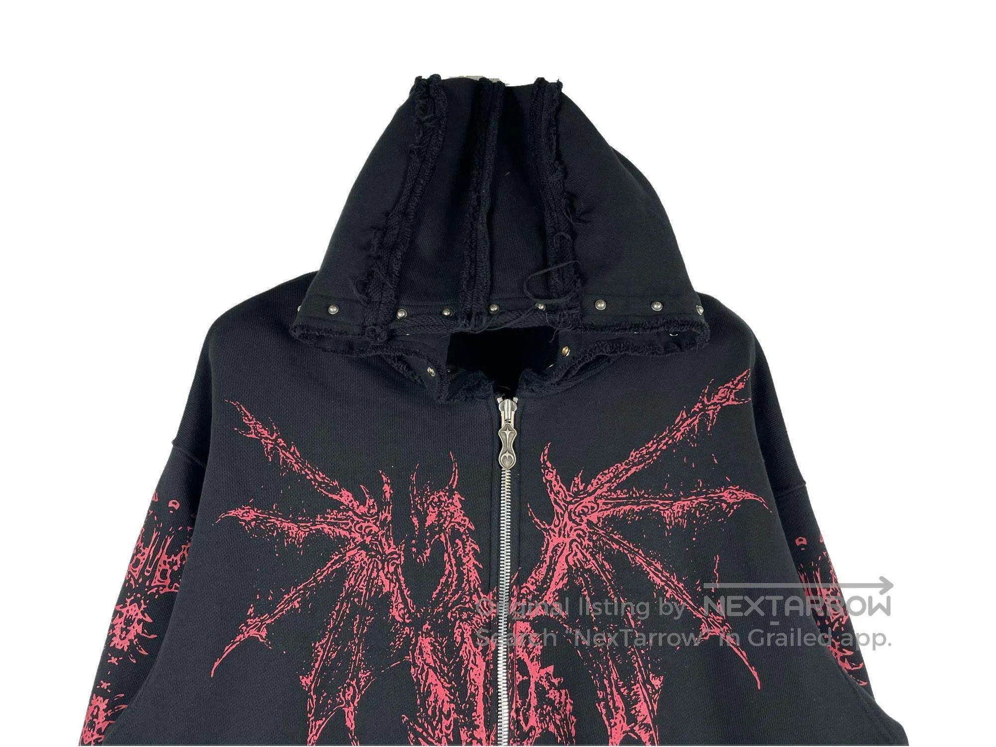 Thug Club Thug Club Devil Dragon Bone Distressed Zip-Up Hoodie Size US L / EU 52-54 / 3 - 3 Thumbnail