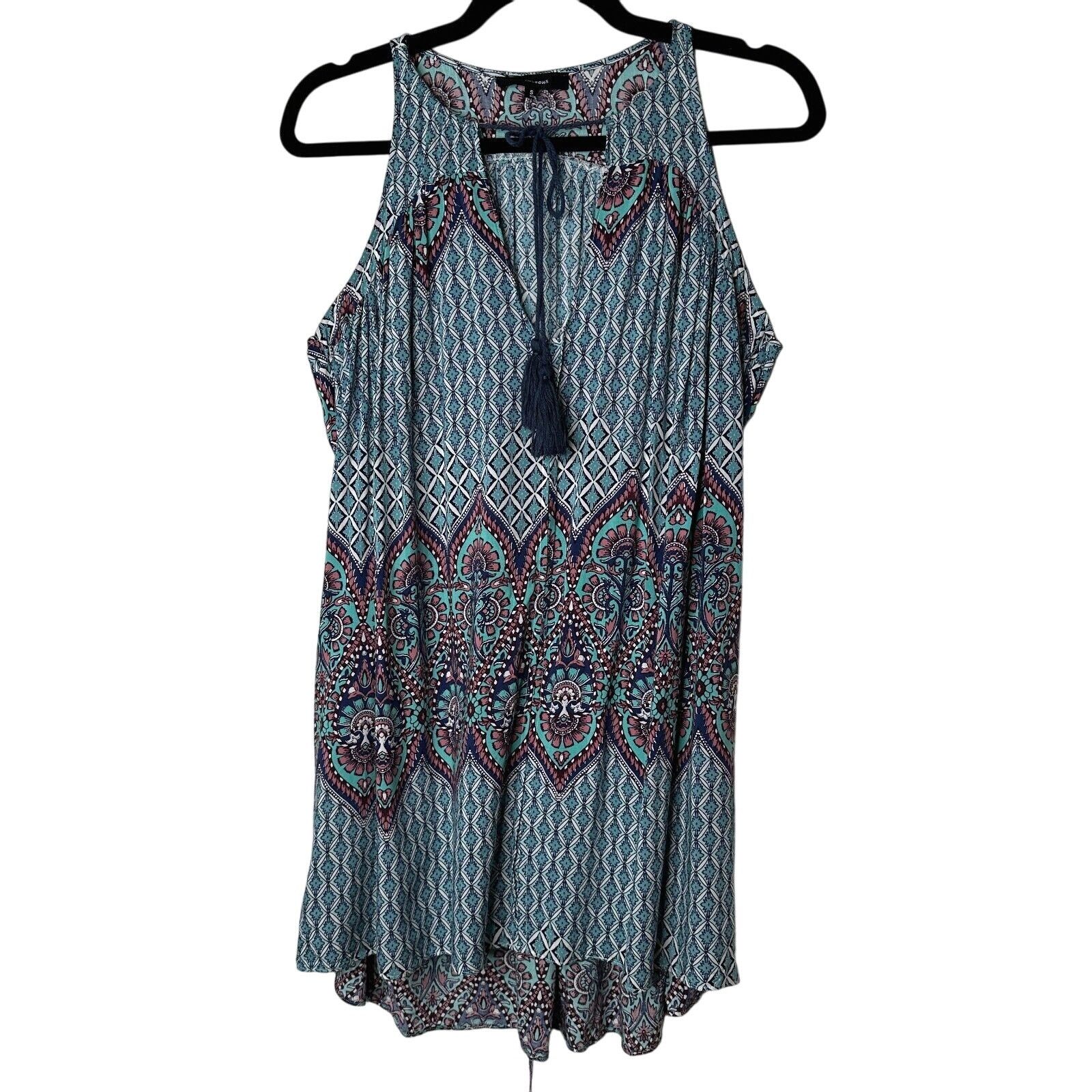 Other Olivaceous Multi Color Paisley Sleeveless Mini Tie VFront S Size S / US 4 / IT 40 - 1 Thumbnail