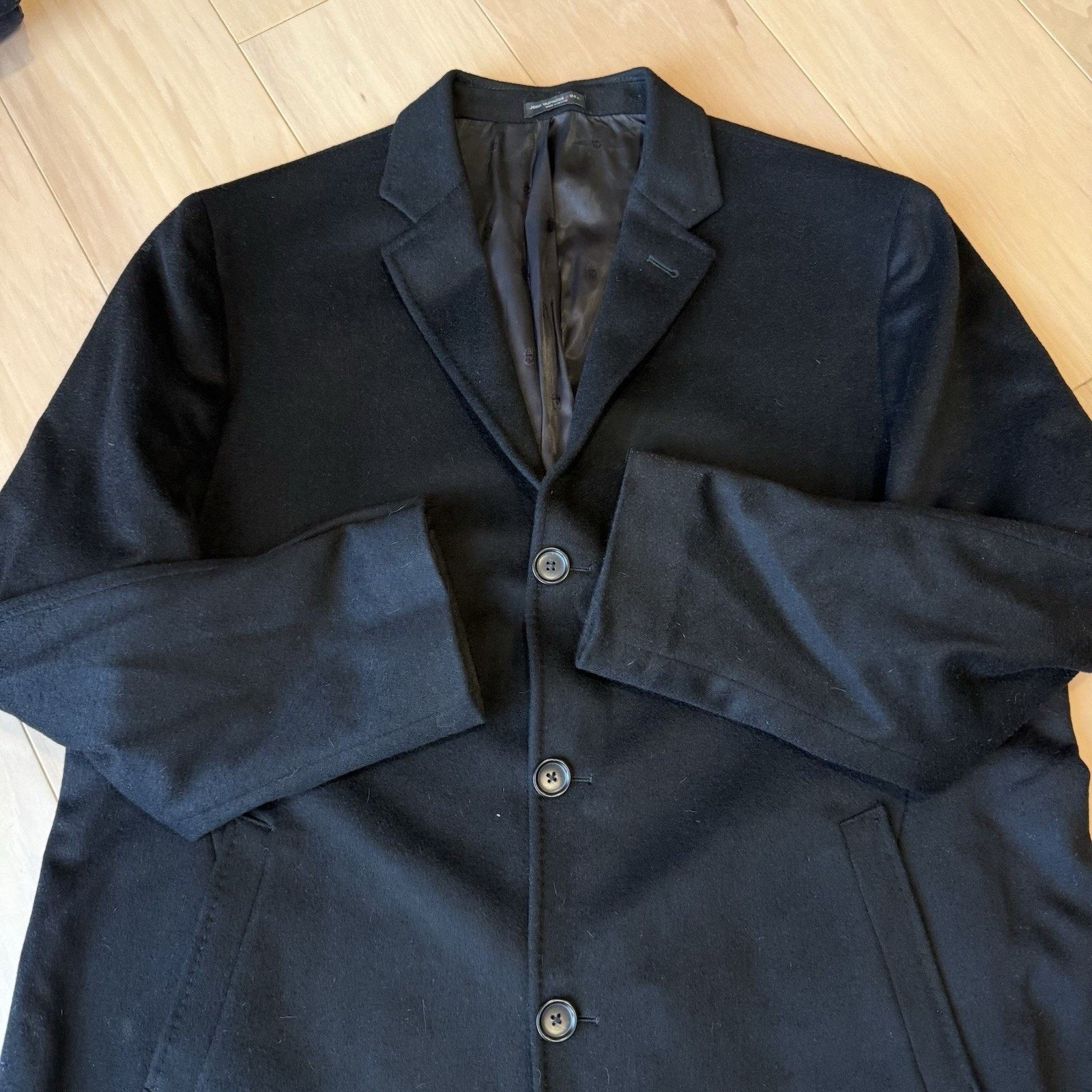 John Varvatos John Varvatos Cashmere Peacoat 48R Black Winter Minimalist Size US XXL / EU 58 / 5 - 4 Thumbnail
