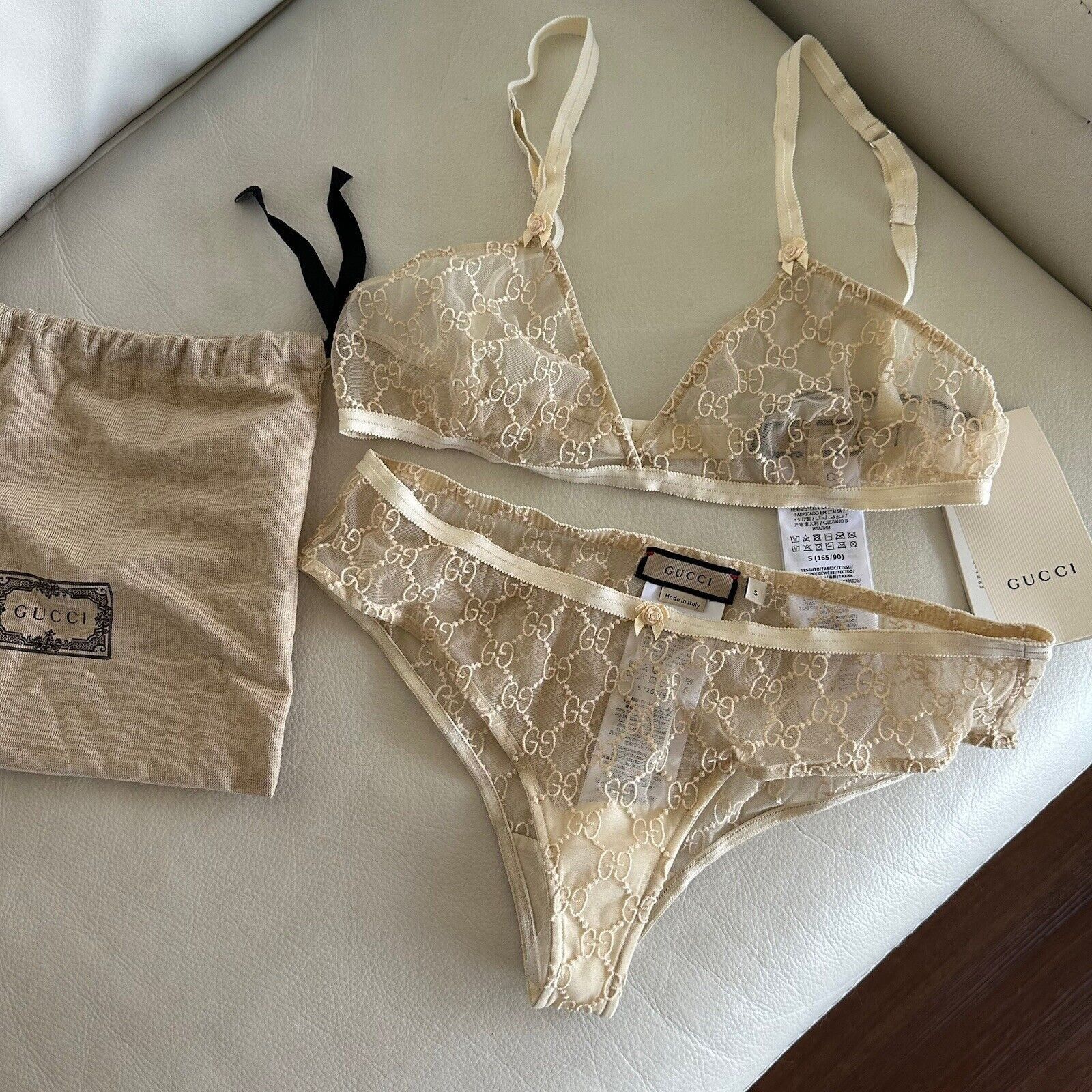 Gucci NWT Gucci Nude Lingerie Set Size S Light Beige 100% Authenti Size S / US 4 / IT 40 - 4 Thumbnail