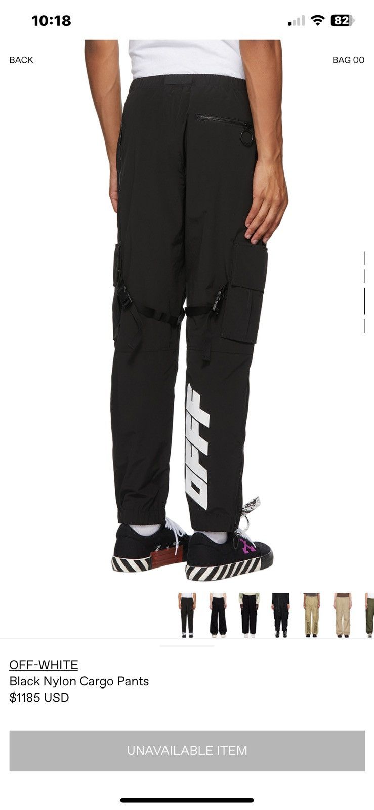 Off-White off-White OFFF Nylon Cargo Pants Size US 33 - 17 Thumbnail